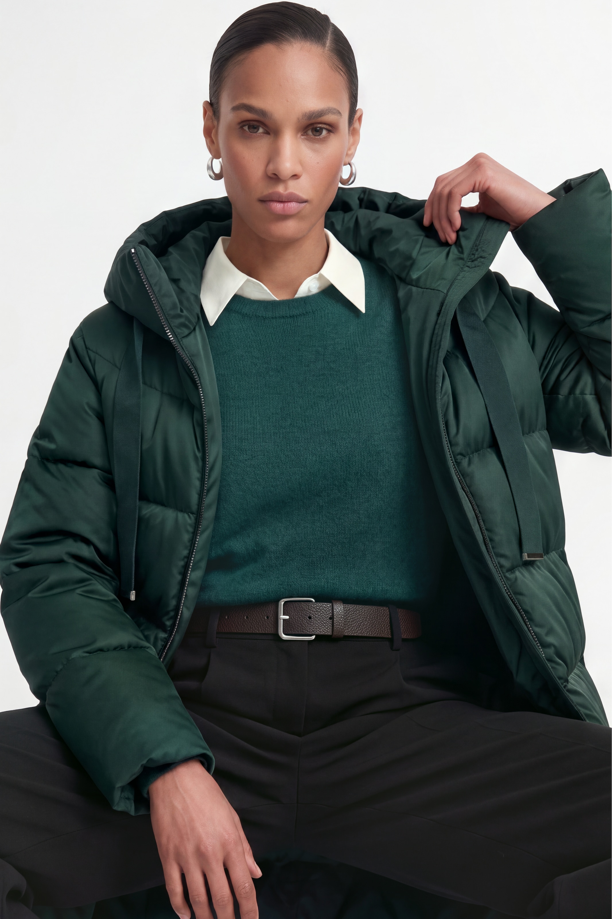 RICHROYAL Steppmantel Regular fit mit Kapuze