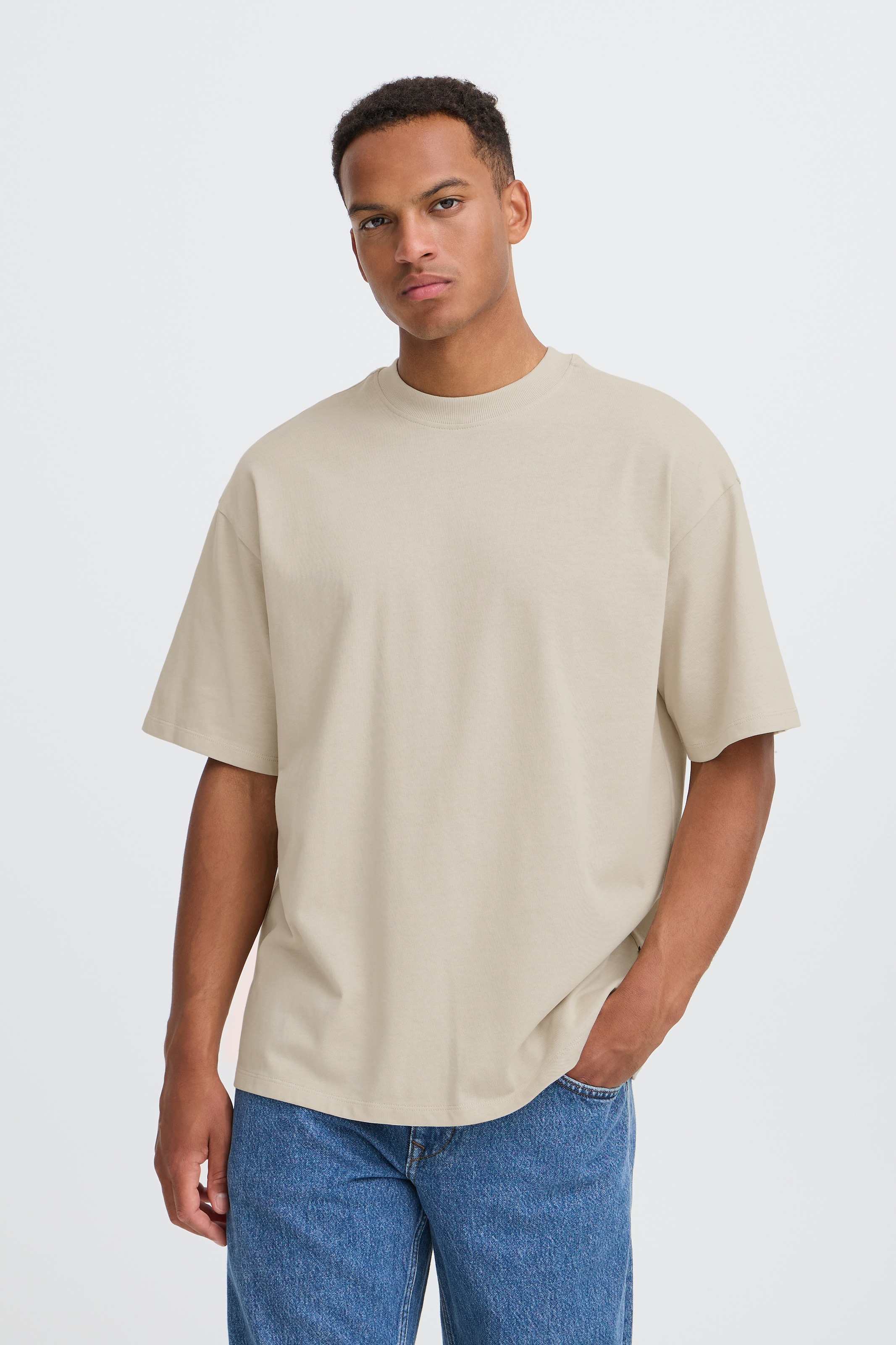Blend Rundhalsshirt "BHLUCIUS S/S WASH PRINT TEE" Baumwolle, relaxed fit