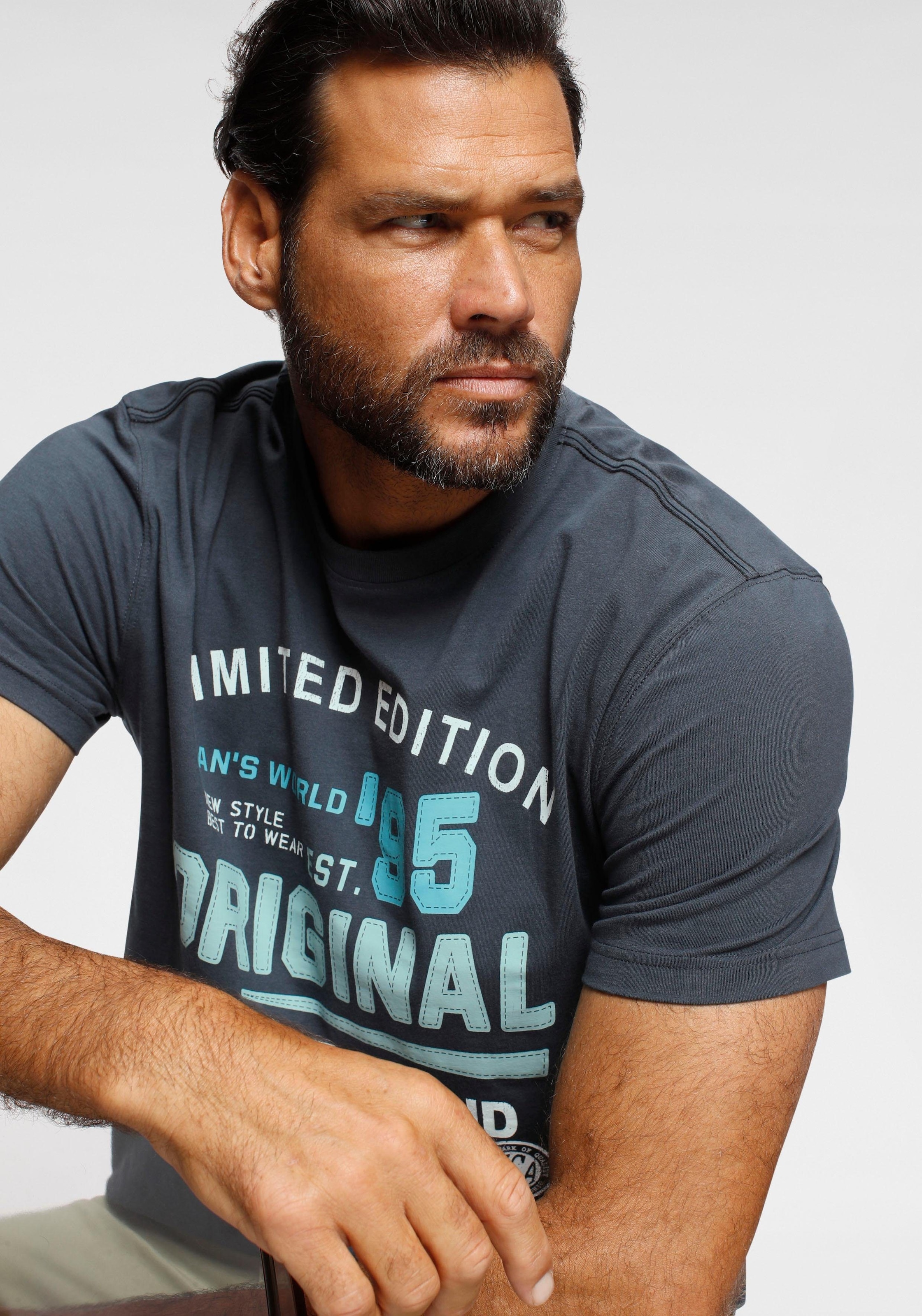 Man's World T-Shirt, Kurzarm, für die Freizeit, aus Baumwolle