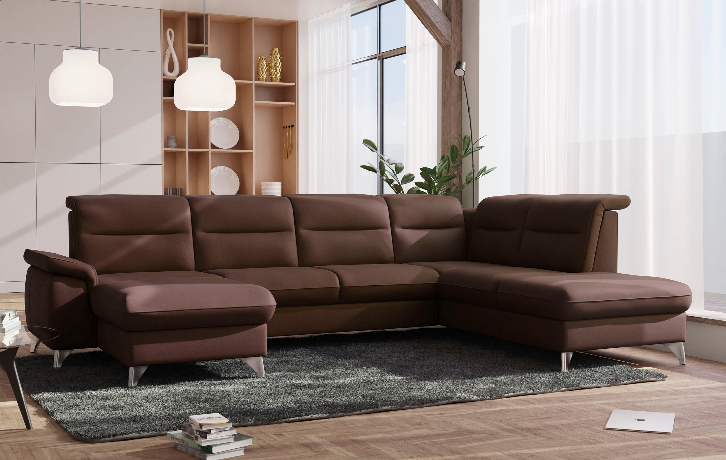 sit&more Wohnlandschaft "Astoria U-Form" wahlweise mit motorischer Relaxfunktion