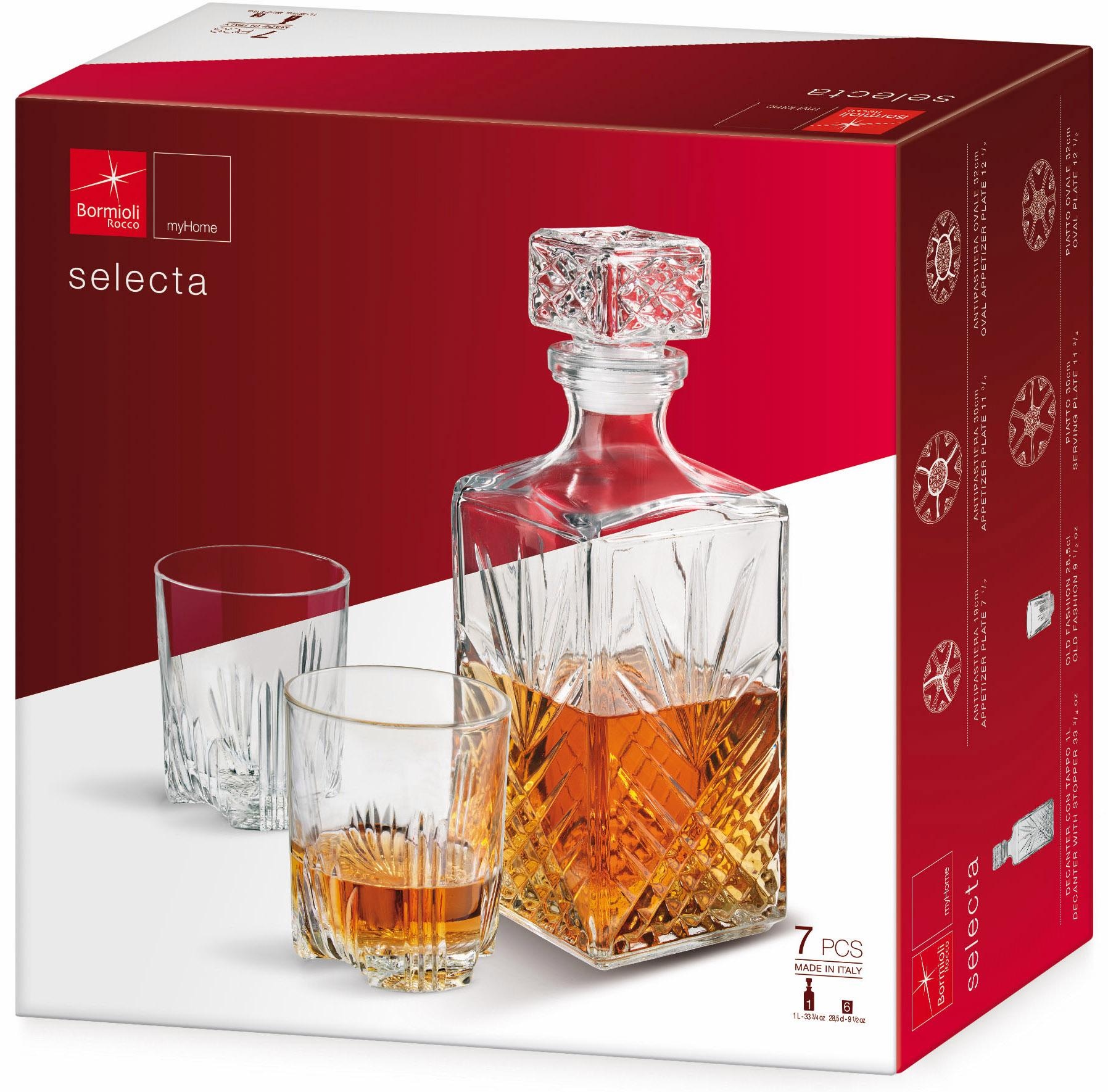 van Well Whiskyglas »Selecta«, (Set, 7 tlg.), 6 Gläser, 1 Karaffe