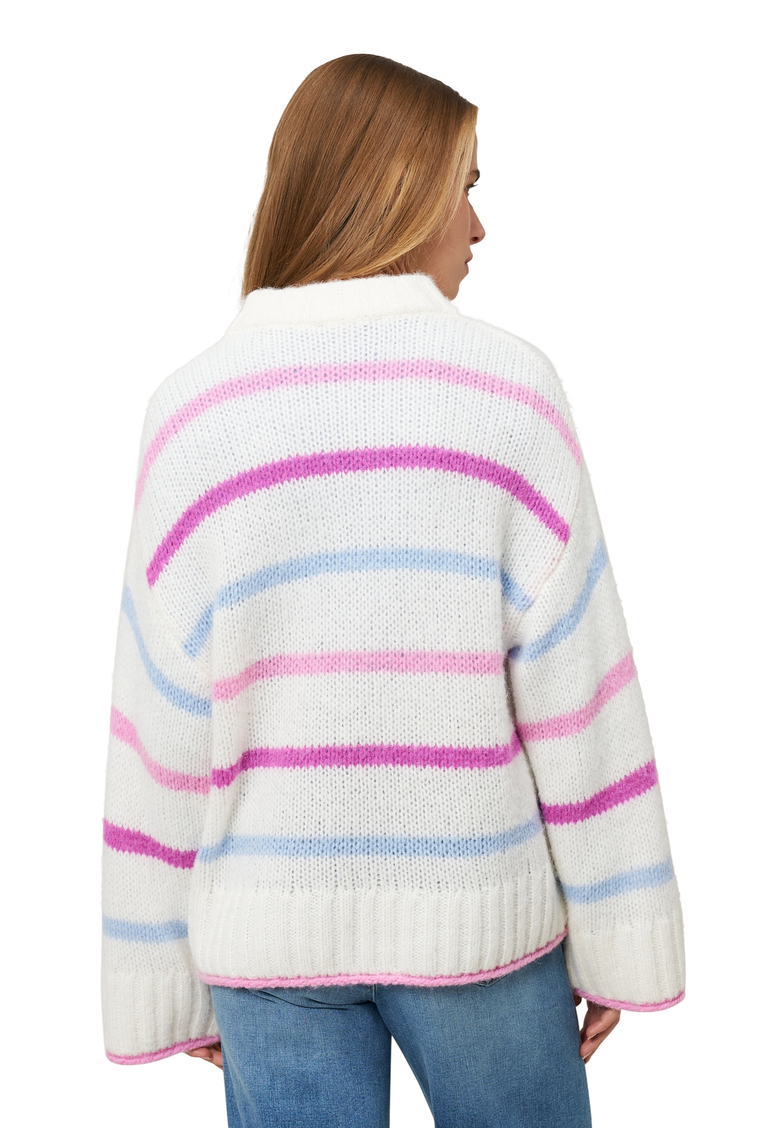 Zero Strickpullover »Damen mit Streifen« 1 tlg. Plain/ohne Details