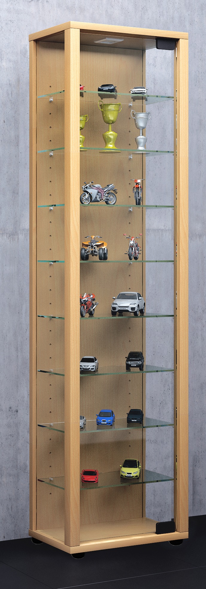 Thumbnail - VCM "Holz Glas Stand Vitrine Sammelvitrine Edana Maxi" 1 Stk. tlg.