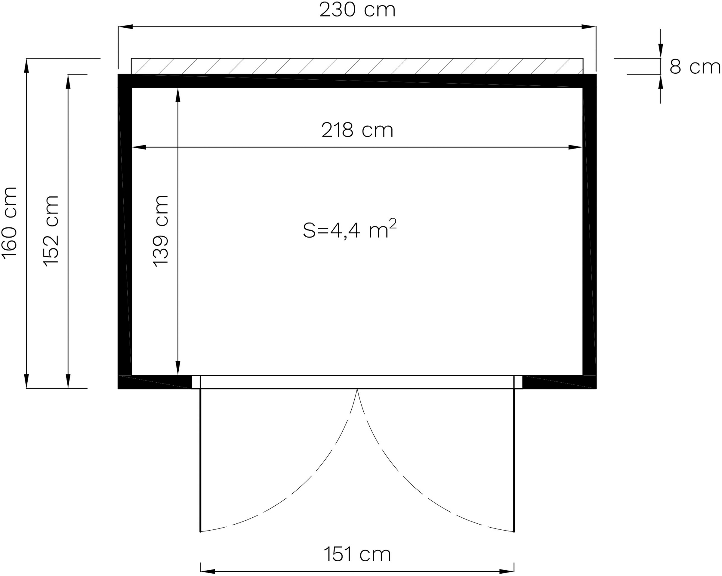 BERTILO Gartenhaus »HPL Mini, in verschiedenen Farben«, Fassaden-HPL in Architekturqualität, witterungsbeständig, farbstabil