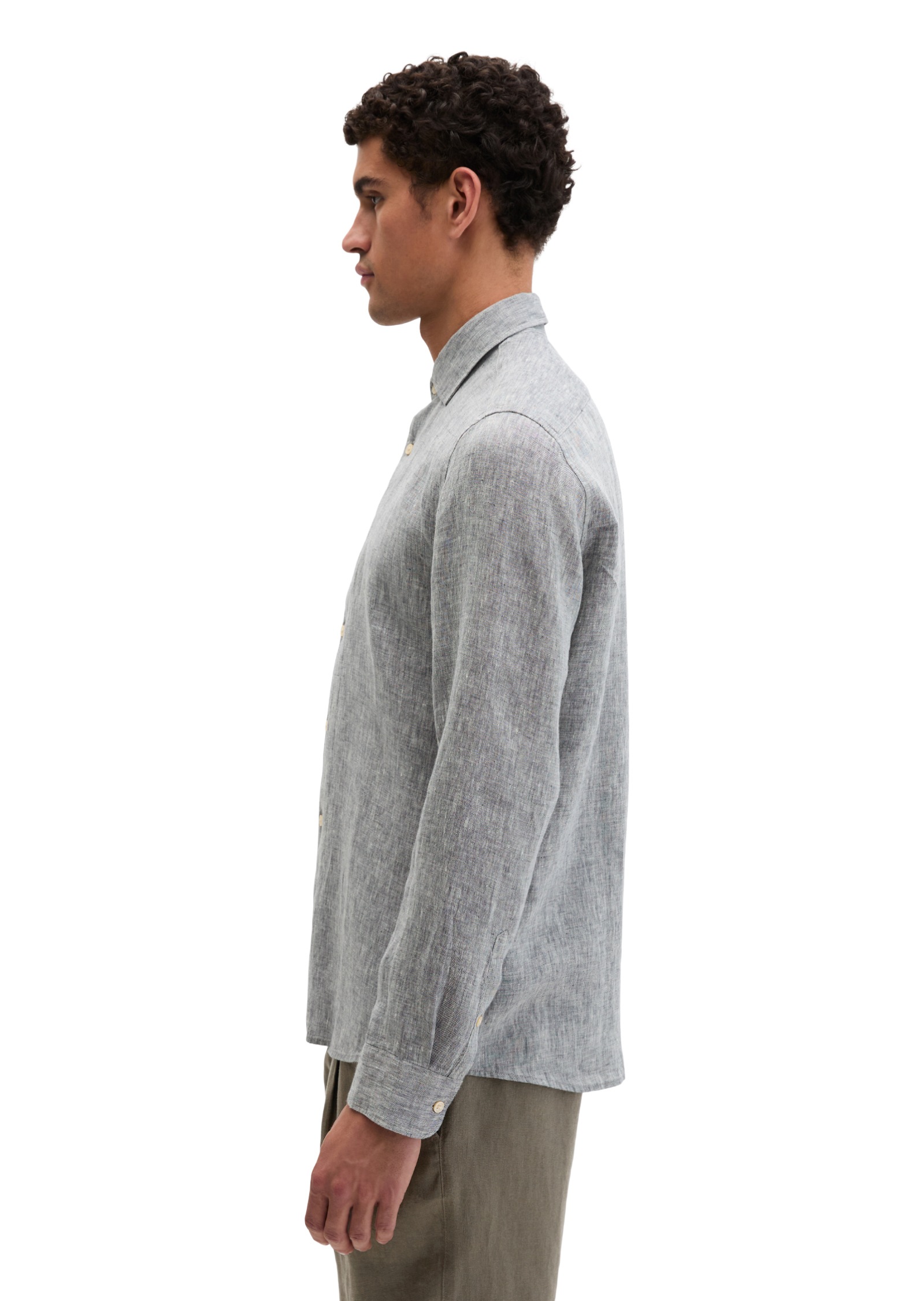 Marc O'Polo Langarmhemd »aus feinem Leinen-Chambray«