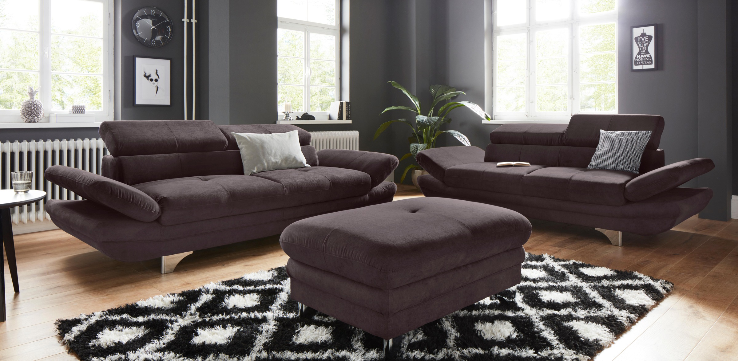 COTTA 2-Sitzer "Enterprise", Big-Sofa, mit Armteilverstellung & Kopfteilver günstig online kaufen