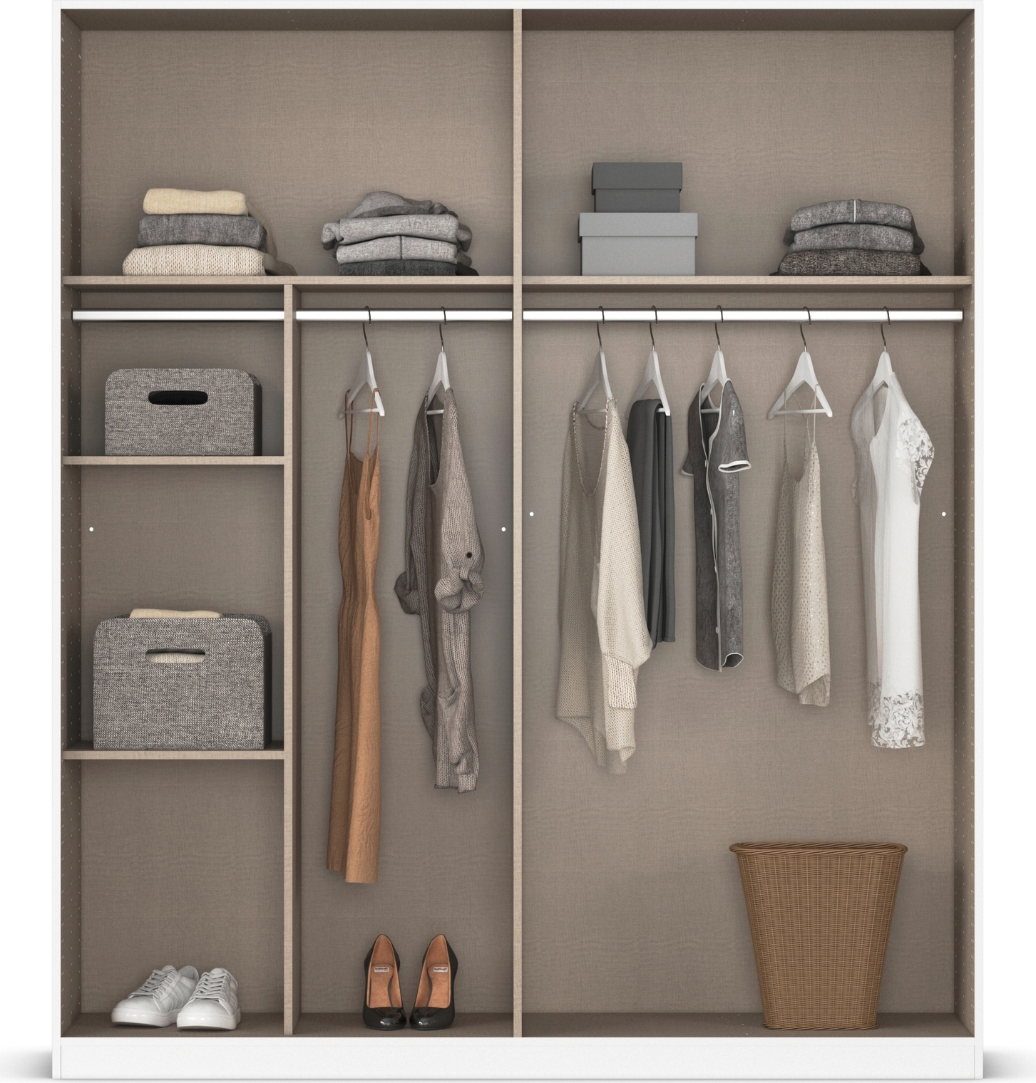 rauch Drehtürenschrank »Reflect«, mit Spiegelfront, inkl. praktischer Inneneinteilung
