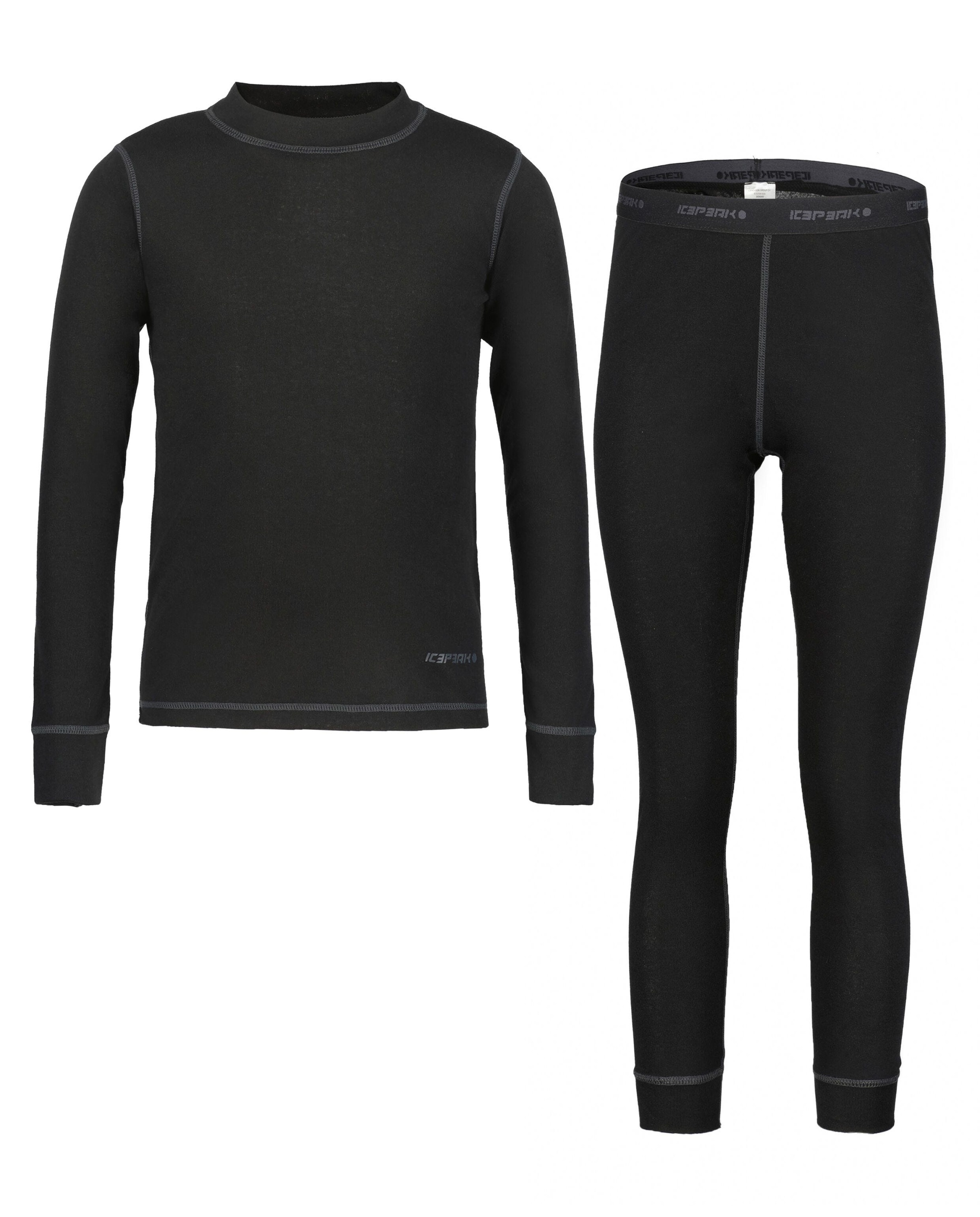ICEPEAK Mädchen Thermounterwäsche-Set "ICEPEAK IVESDALE JR", schwarz, Gr. 140, Jersey, Obermaterial: 100% Polyester, Bekleidungssets, schnell