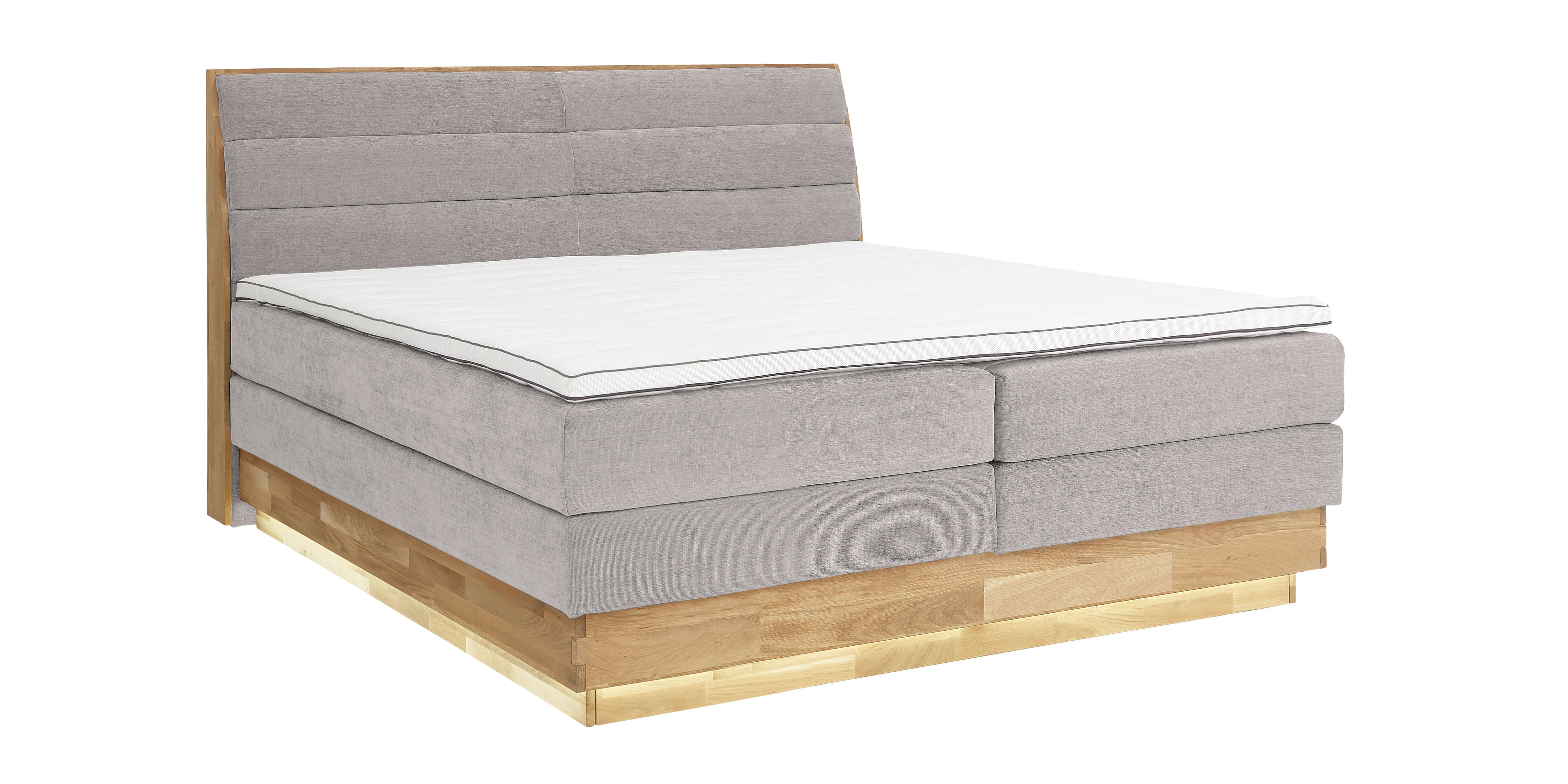 Thumbnail - OTTO products Boxspringbett "JENNA in verschiedenen Farben und Breiten erhältlich" LED-Beleuchtung, mit zertifizierten, ...