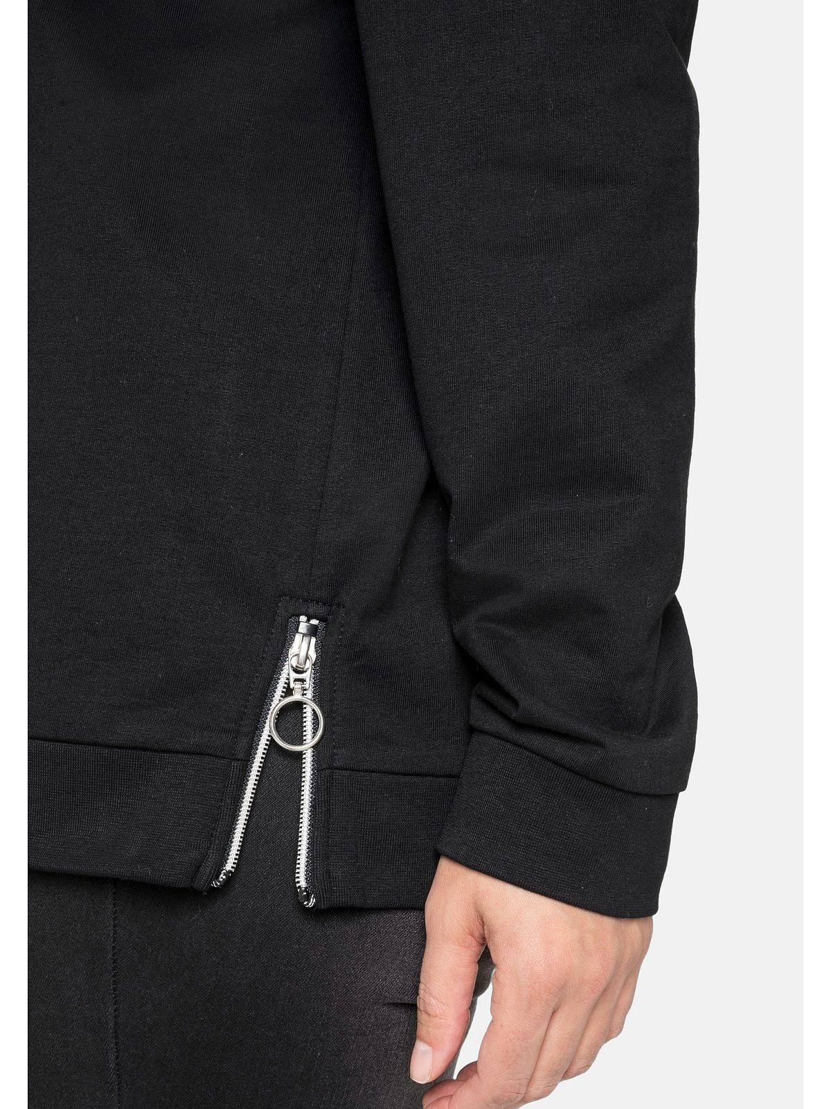 Sheego Sweatshirt »Große Größen«, mit seitlichen Reißverschlüssen