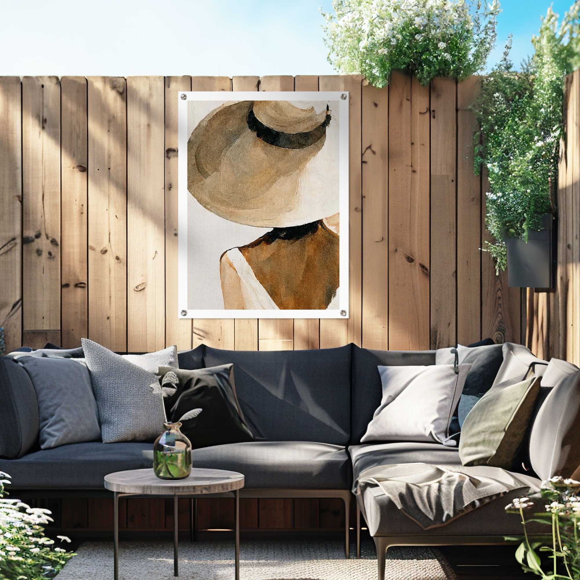 Reinders Poster "Summer Shades", Garten - Frau - Strohhut - Beige - Leinwan günstig online kaufen