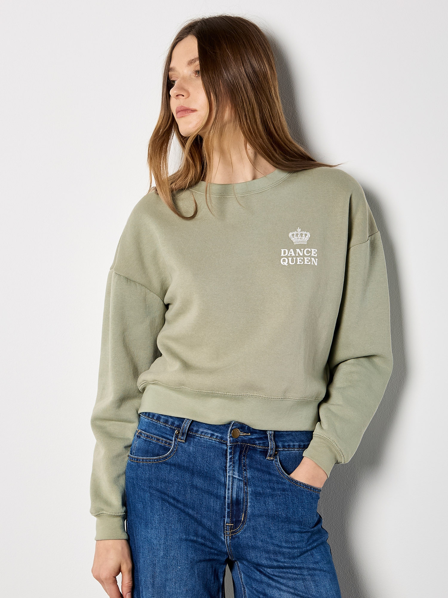 Apricot Rundhalspullover »Sweatshirt "Dancing Queen"« Druck