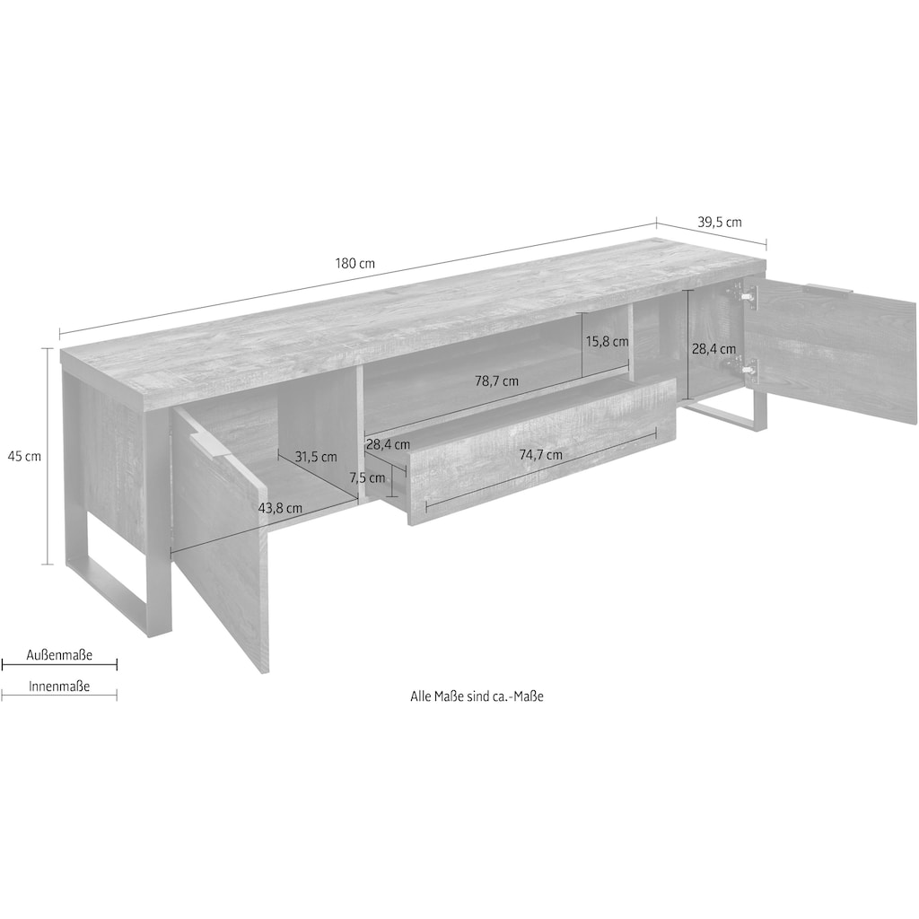 Jahnke TV-Board »LOOP«, Breite ca. 180 cm