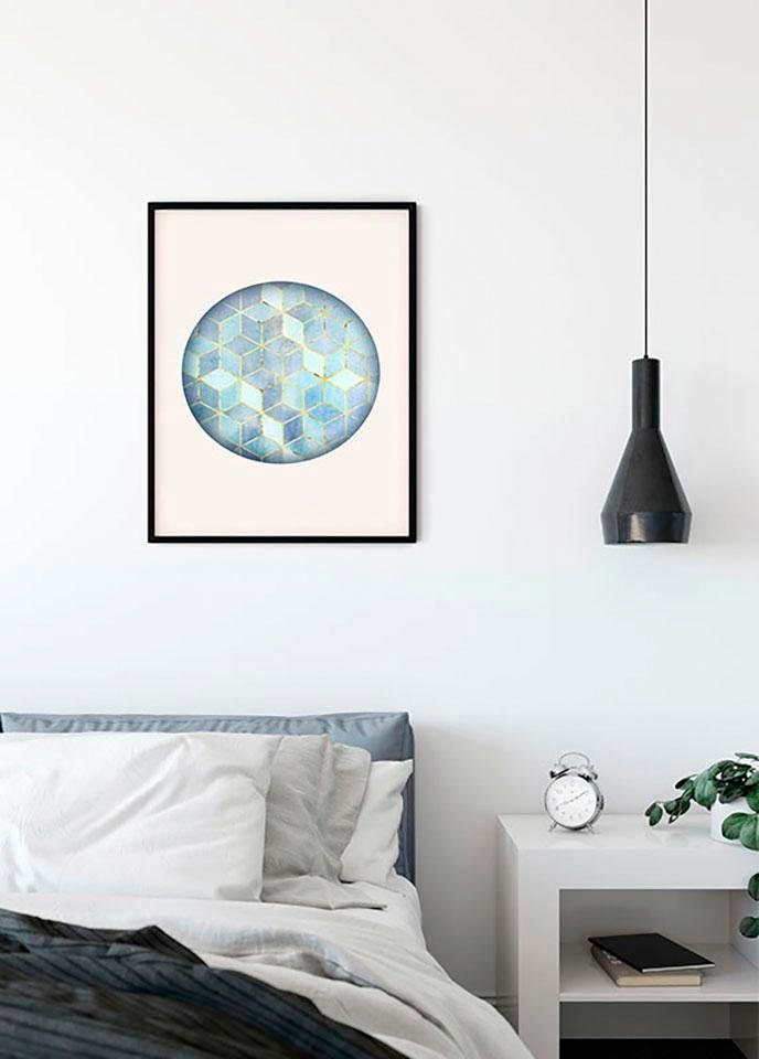 Komar Bild »Mosaik Circle Azzuro«, Formen-Kunst, (1 St.), Wandbild zur Dekoration - ohne Rahmen
