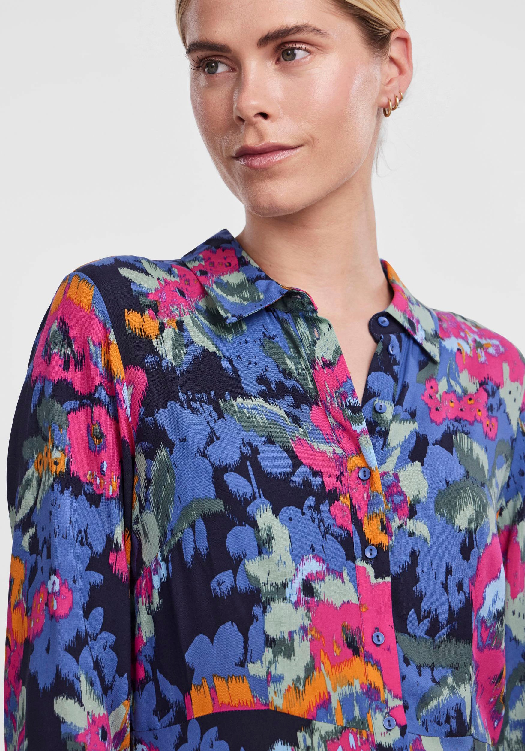 Y.A.S Hemdblusenkleid mit DRESS«, LONG BAUR SHIRT für »YASSAVANNA 3/4 | kaufen Ärmel