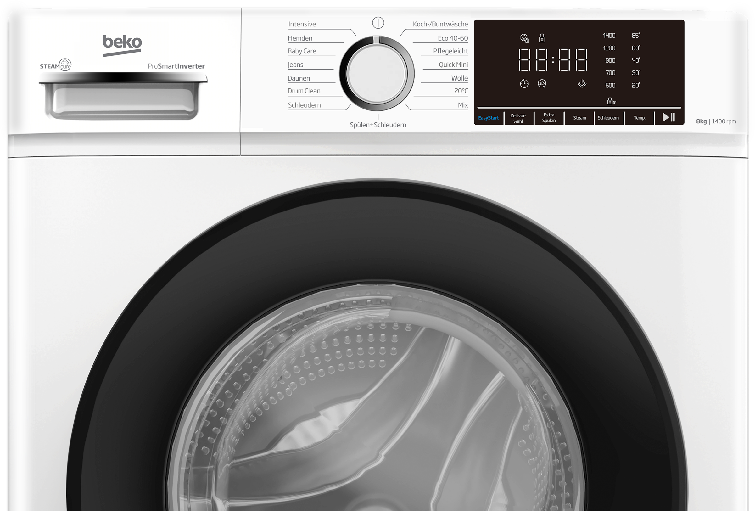 BEKO Waschmaschine »WMOFE841« 8 kg 1400 U/min SteamCure-Dampffunktion für schonende Pflege und Frische