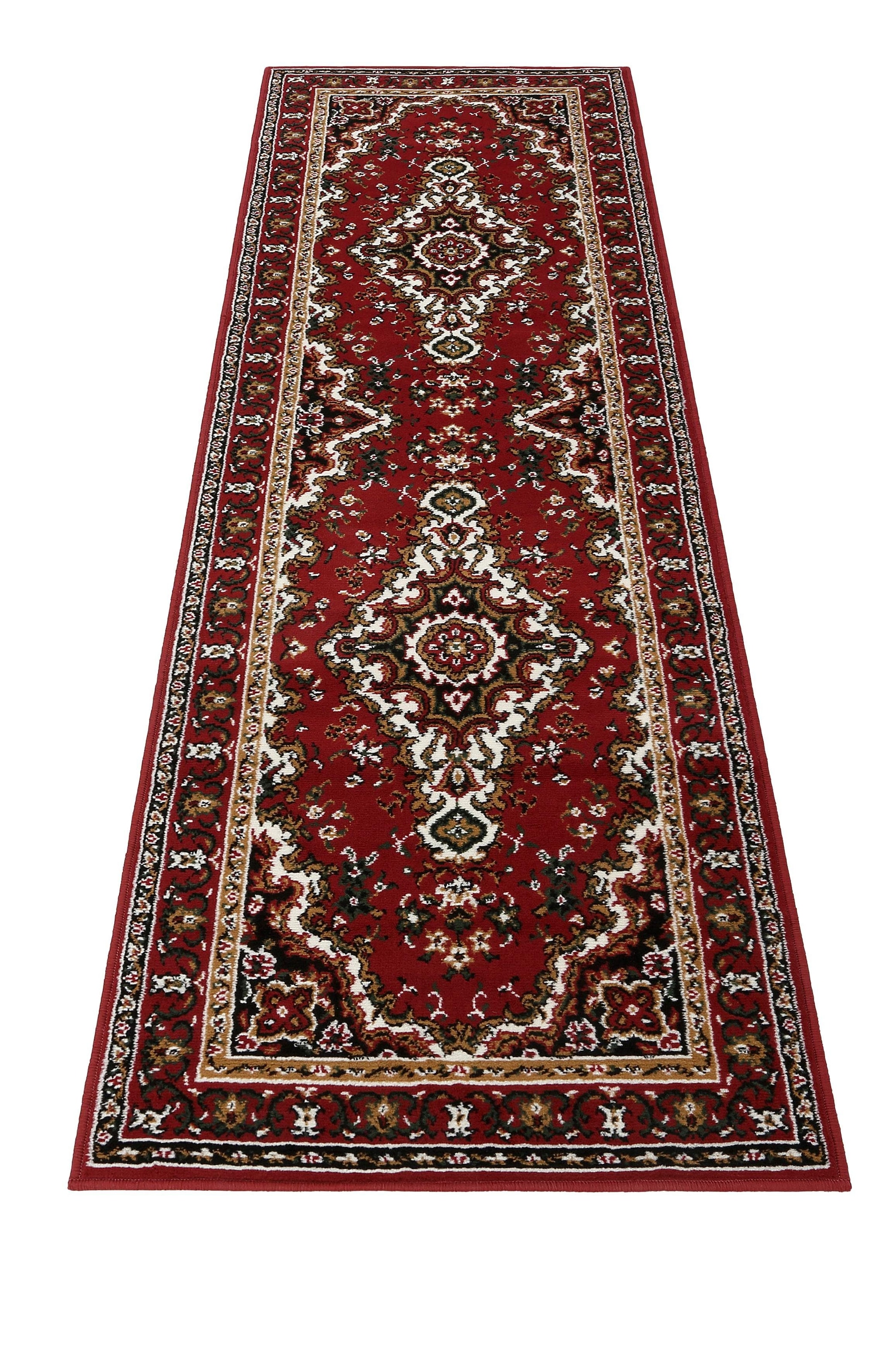 my home Läufer »Oriental, Made in Belgium«, rechteckig, 7 mm Höhe, Läufer, Brücke, Kurzflor, Orient-Optik, mit Bordüre, gewebt