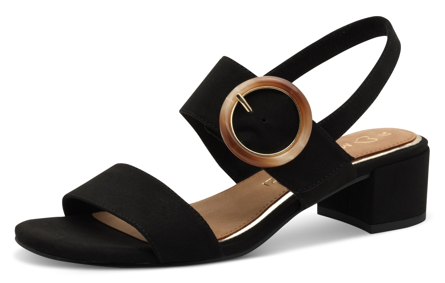 MARCO TOZZI, Blockabsatz, Riemchensandale, Festtagsschuh mit großer Ziersch günstig online kaufen