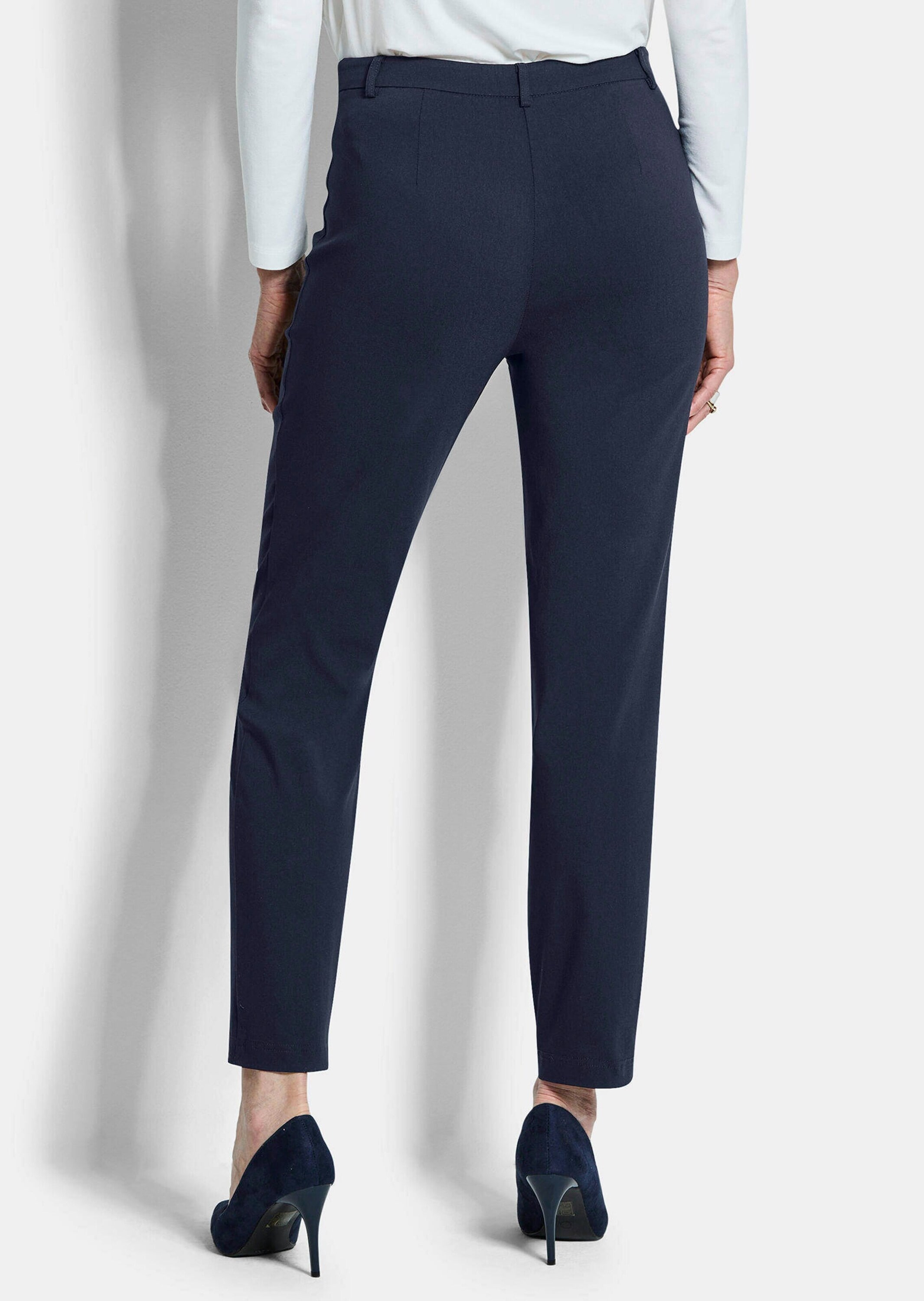GOLDNER Stoffhose »Kurzgröße Bengalinhose mit Längsnähten«  Sattel im Vorderteil