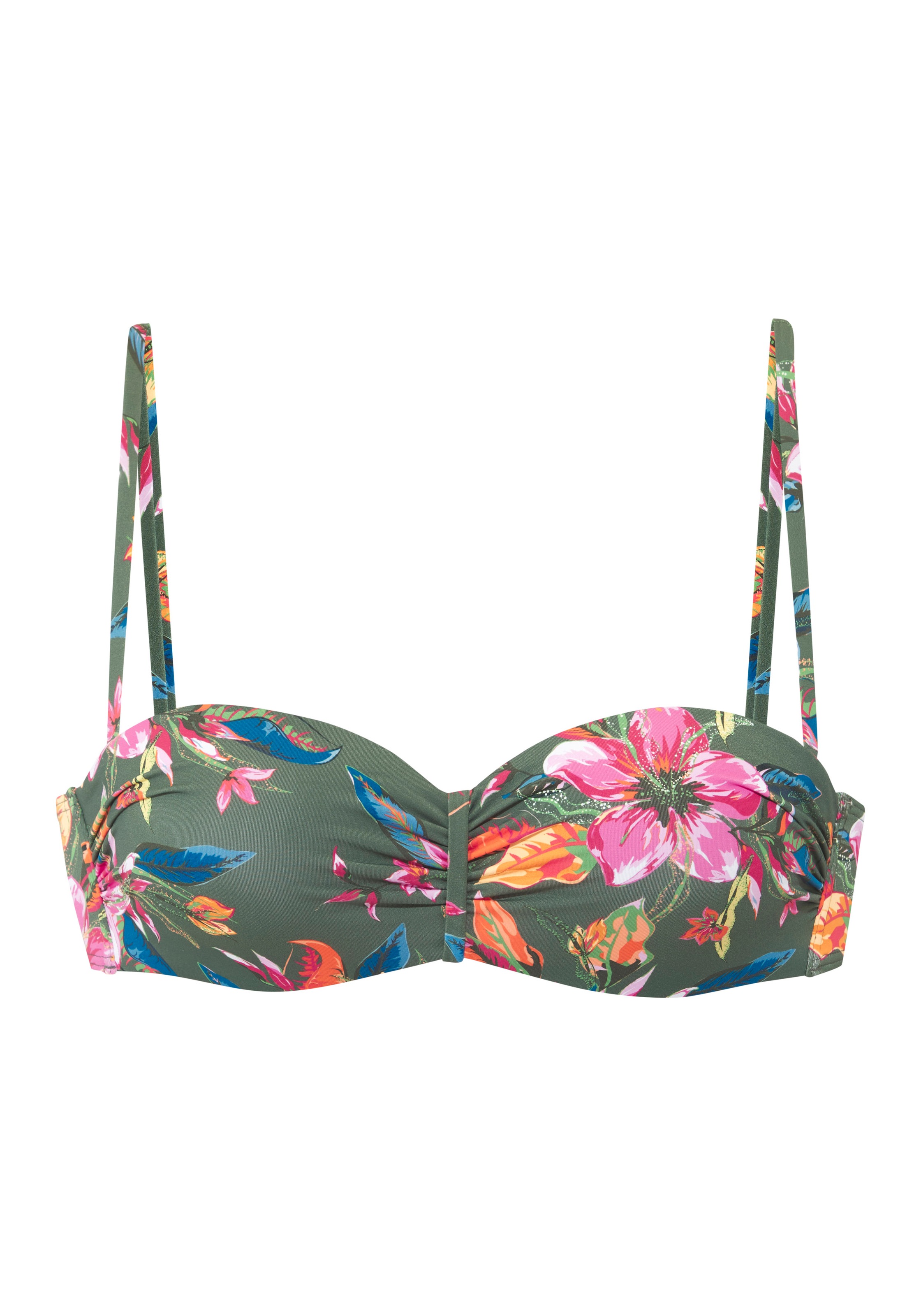 LASCANA Bügel-Bandeau-Bikini-Top "Malia" mit tropischem Print günstig online kaufen
