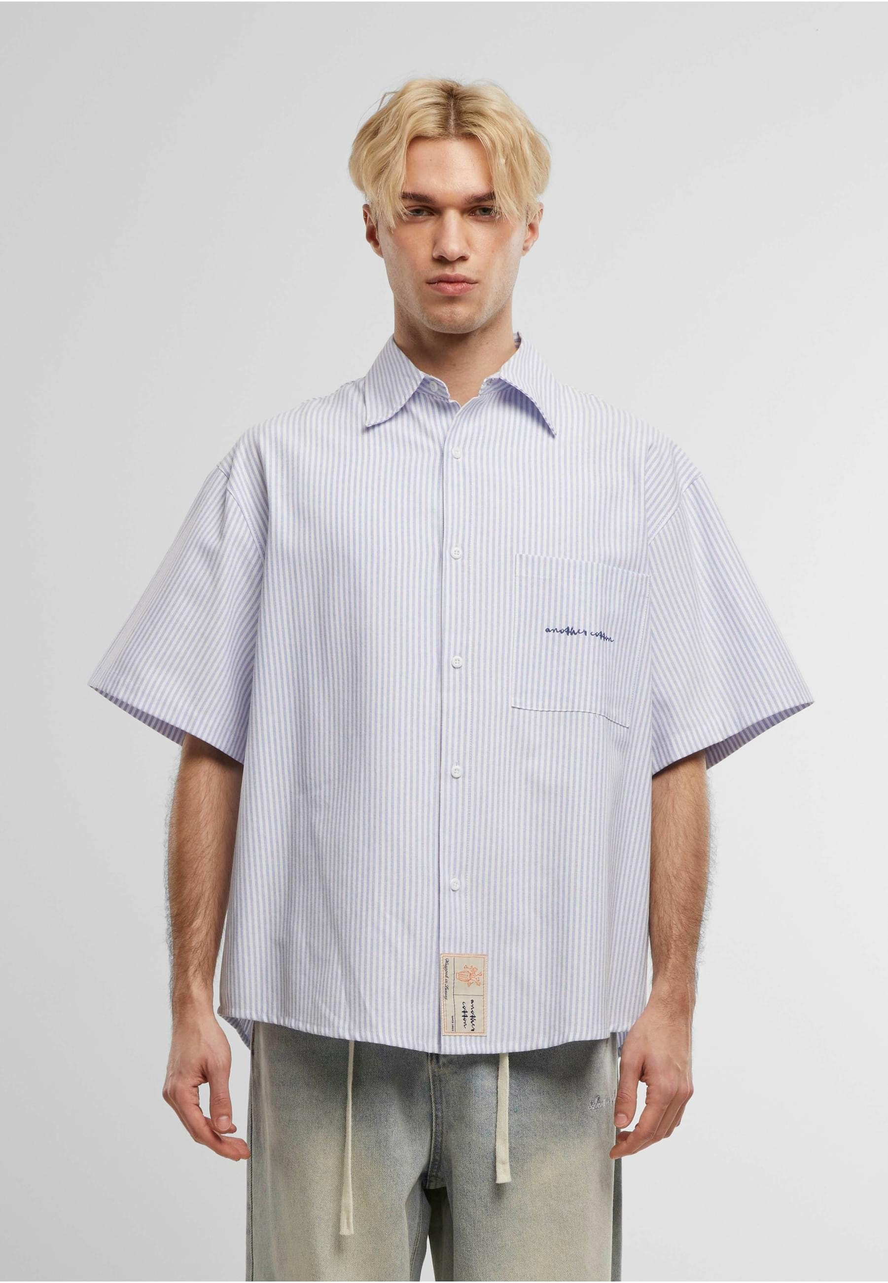 Another Cotton Lab Langarmhemd »Another Cotton Lab Oversized Short Sleeve Shirt«, (1 tlg.)