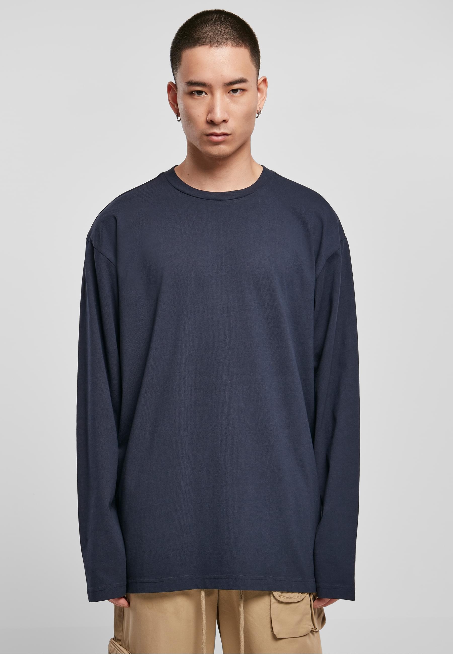URBAN CLASSICS T-Shirt »Urban Classics Herren Heavy Oversized Garment Dye Longsleeve«, (1 tlg.)