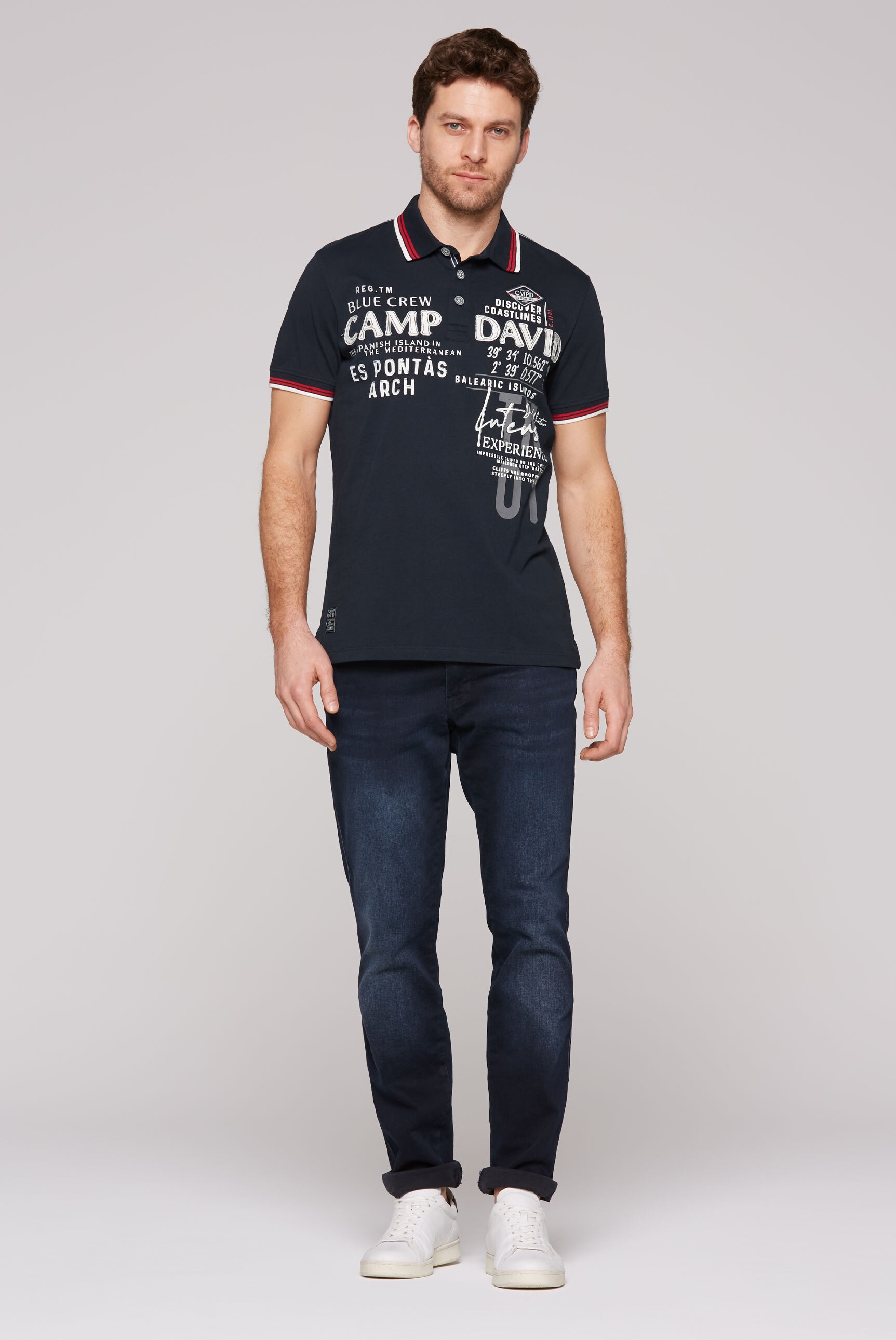 CAMP DAVID Poloshirt, aus Baumwolle