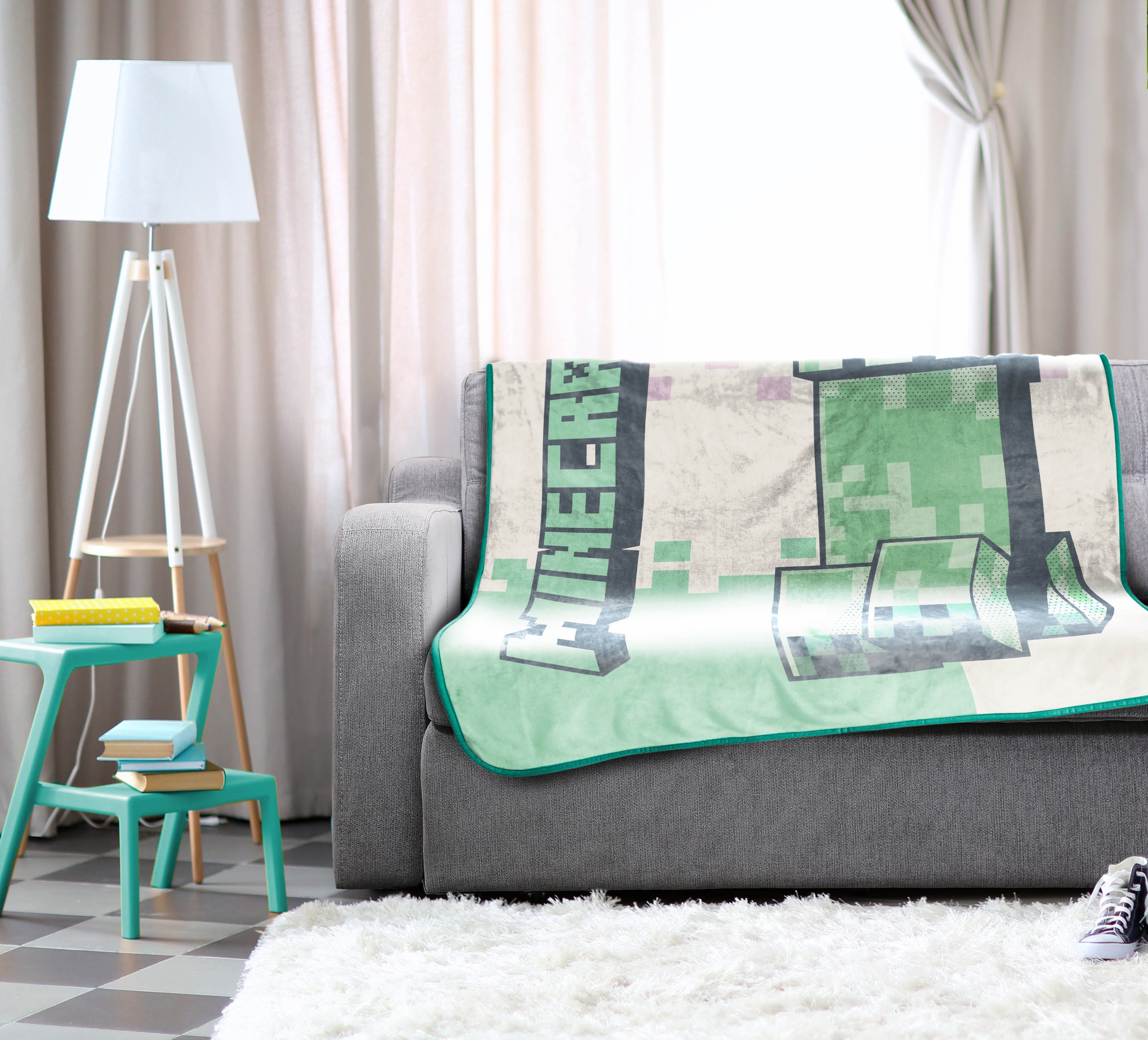 Minecraft Kinderdecke »Minecraft Creeper 130 x 150 cm« flauschig