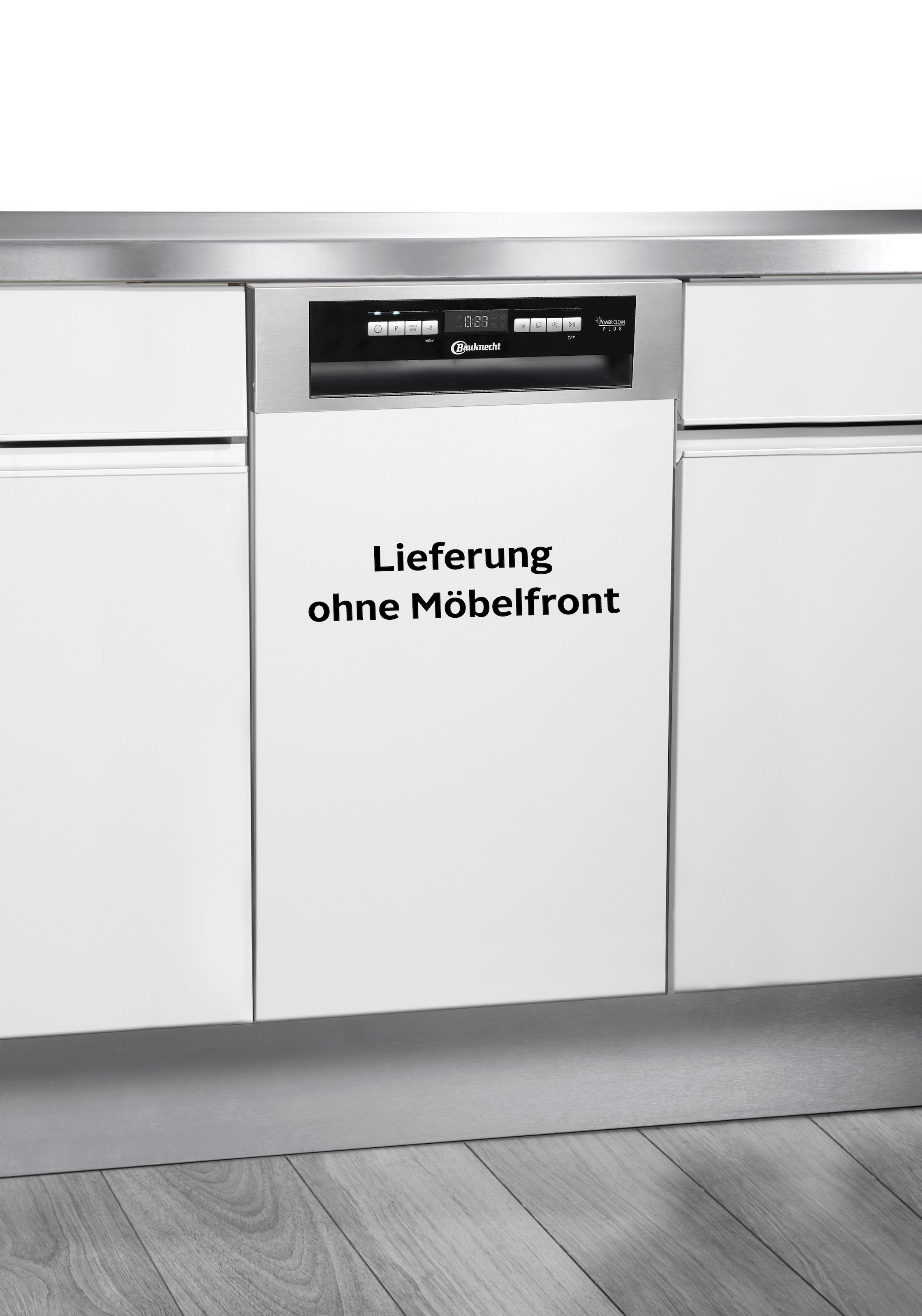 BAUKNECHT teilintegrierbarer Geschirrspüler "BSBO 3O21 PF X (2)" 10 Maßgedecke PowerClean Hochdruckdüsen – reinigt hartnäckigste Verschmutzungen