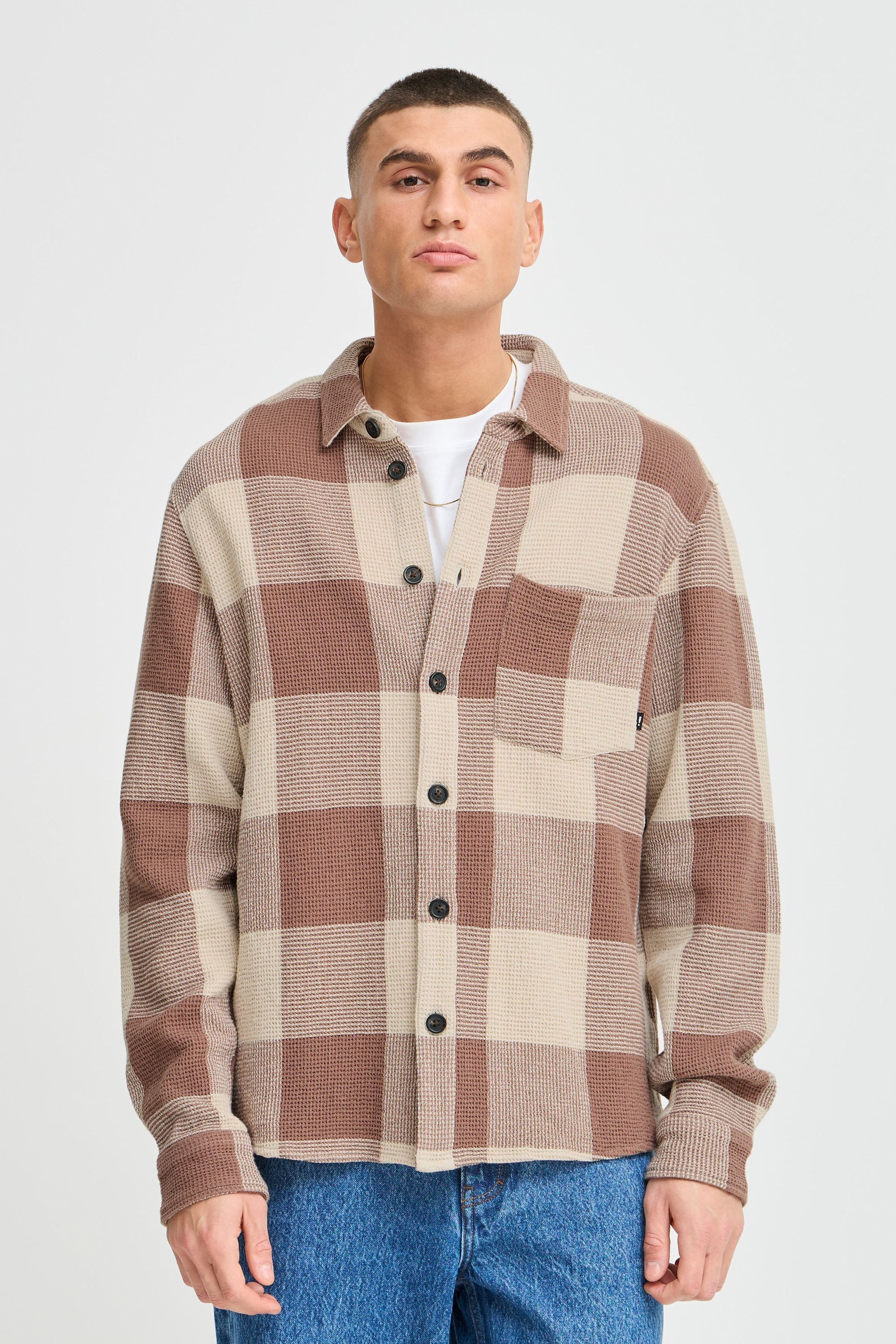 !Solid Langarmhemd »Langarmhemd SDOLIVER WAFFLE CHECK«