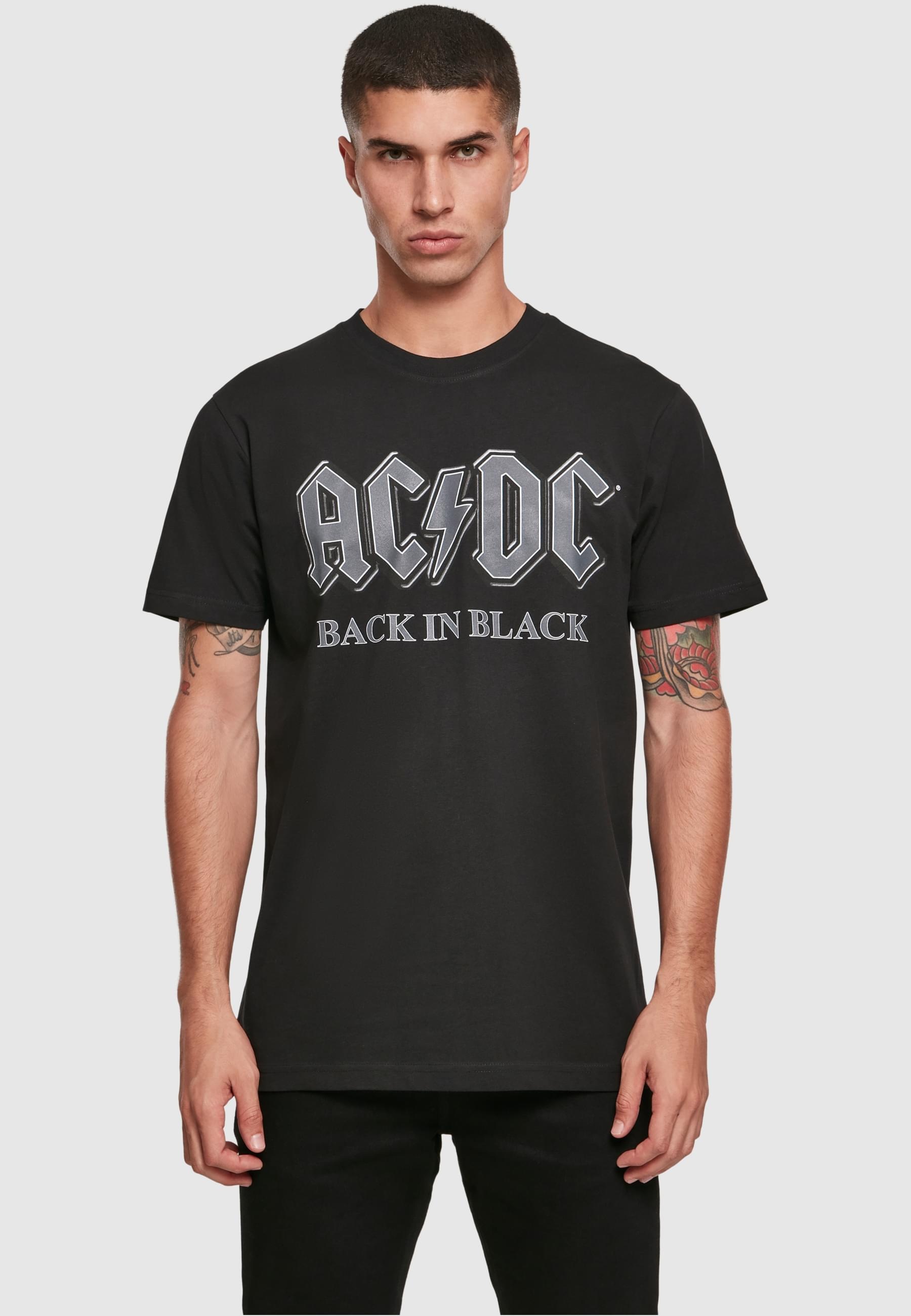 Merchcode T-Shirt »Merchcode Herren ACDC Back In Black Tee«, (1 tlg.)
