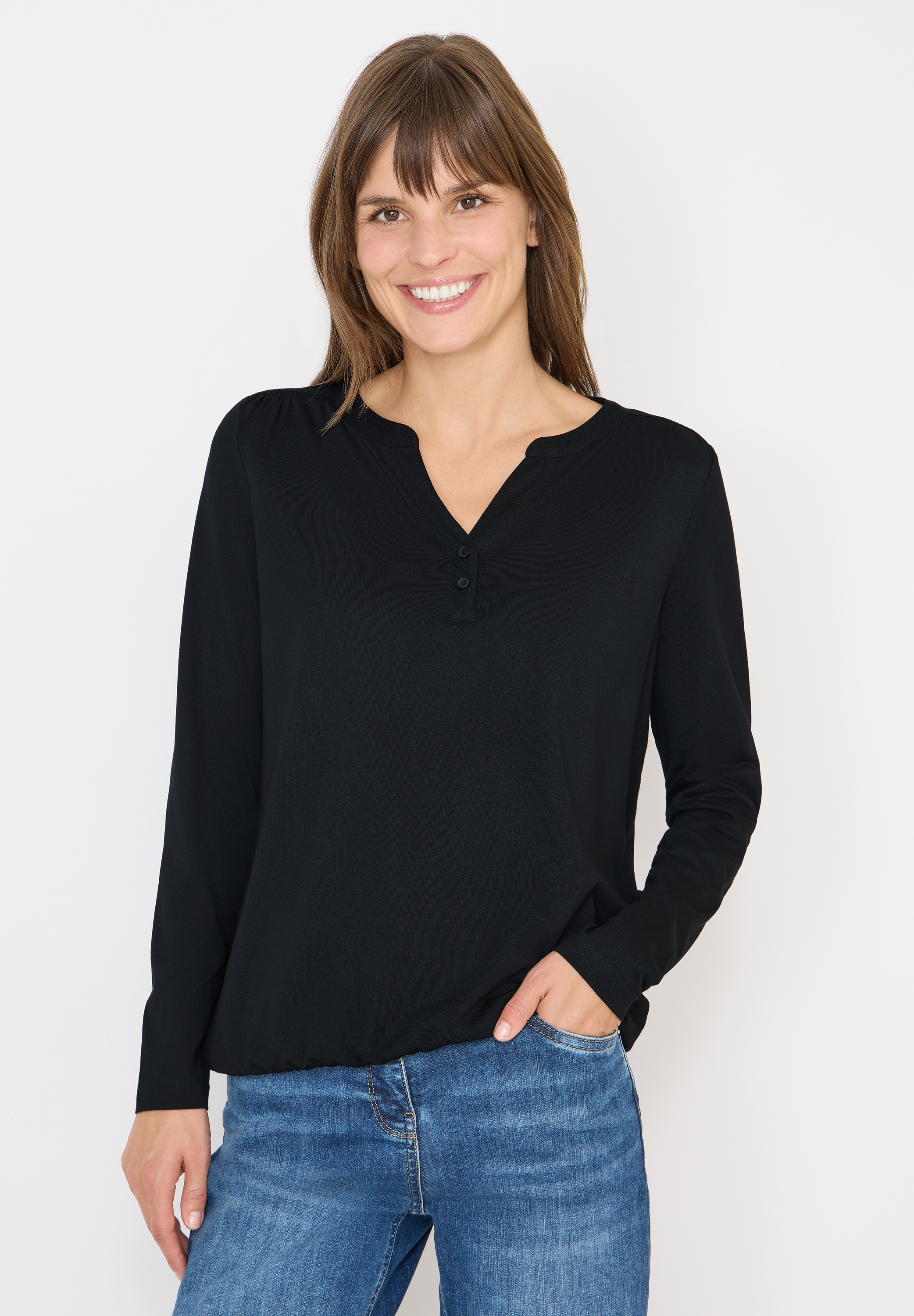 Cecil Langarmshirt im soften Baumwoll-Mix günstig online kaufen