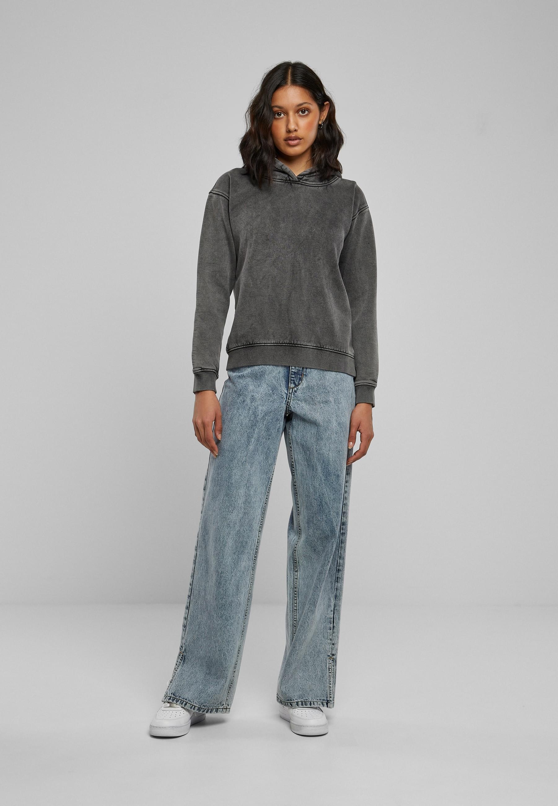 URBAN CLASSICS Kapuzenpullover »Urban Classics Damen Ladies Stone Washed Hoody«, (1 tlg.)