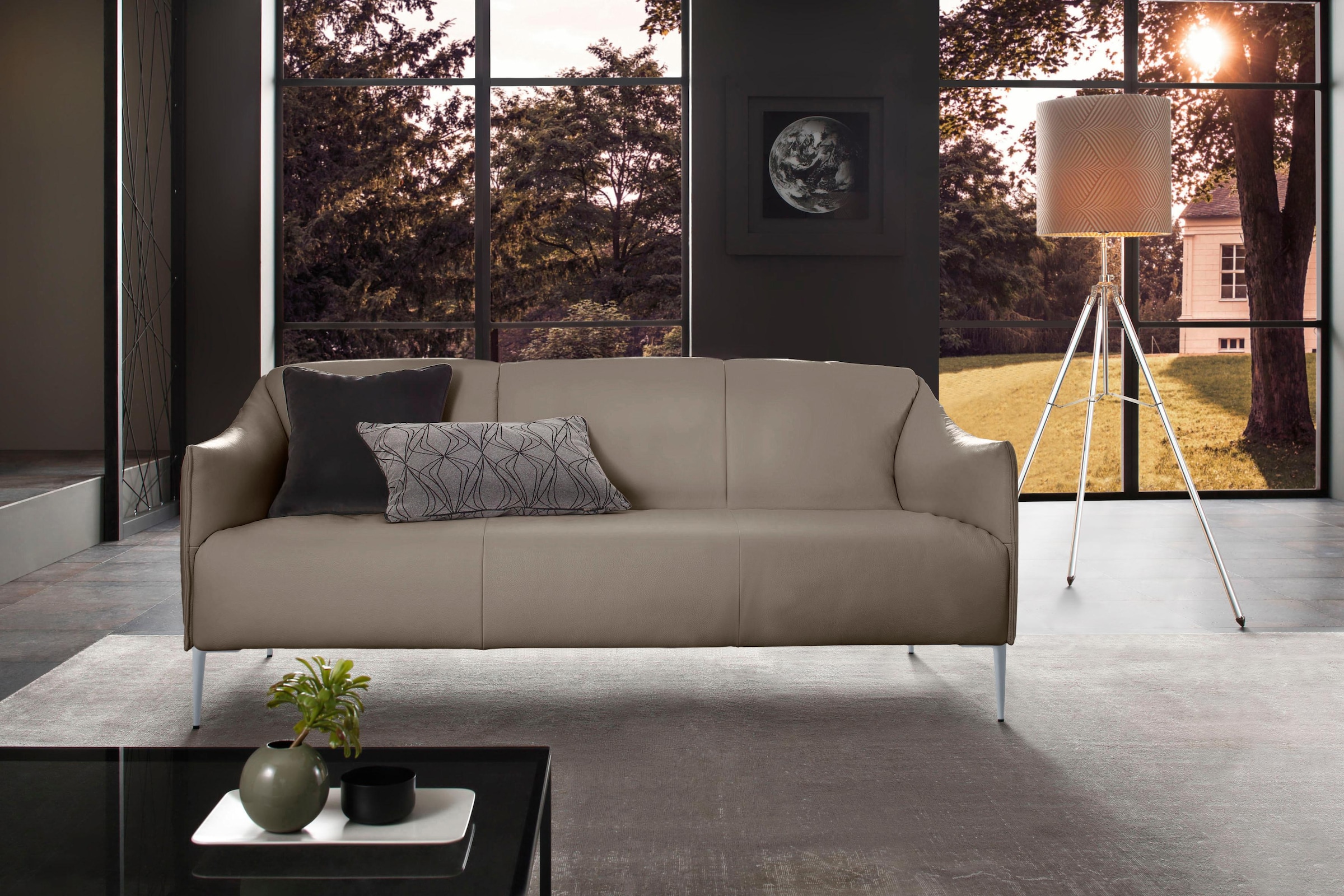 W.SCHILLIG 2,5-Sitzer »sally«, mit Metallfüßen in Silber matt, Breite 194 cm