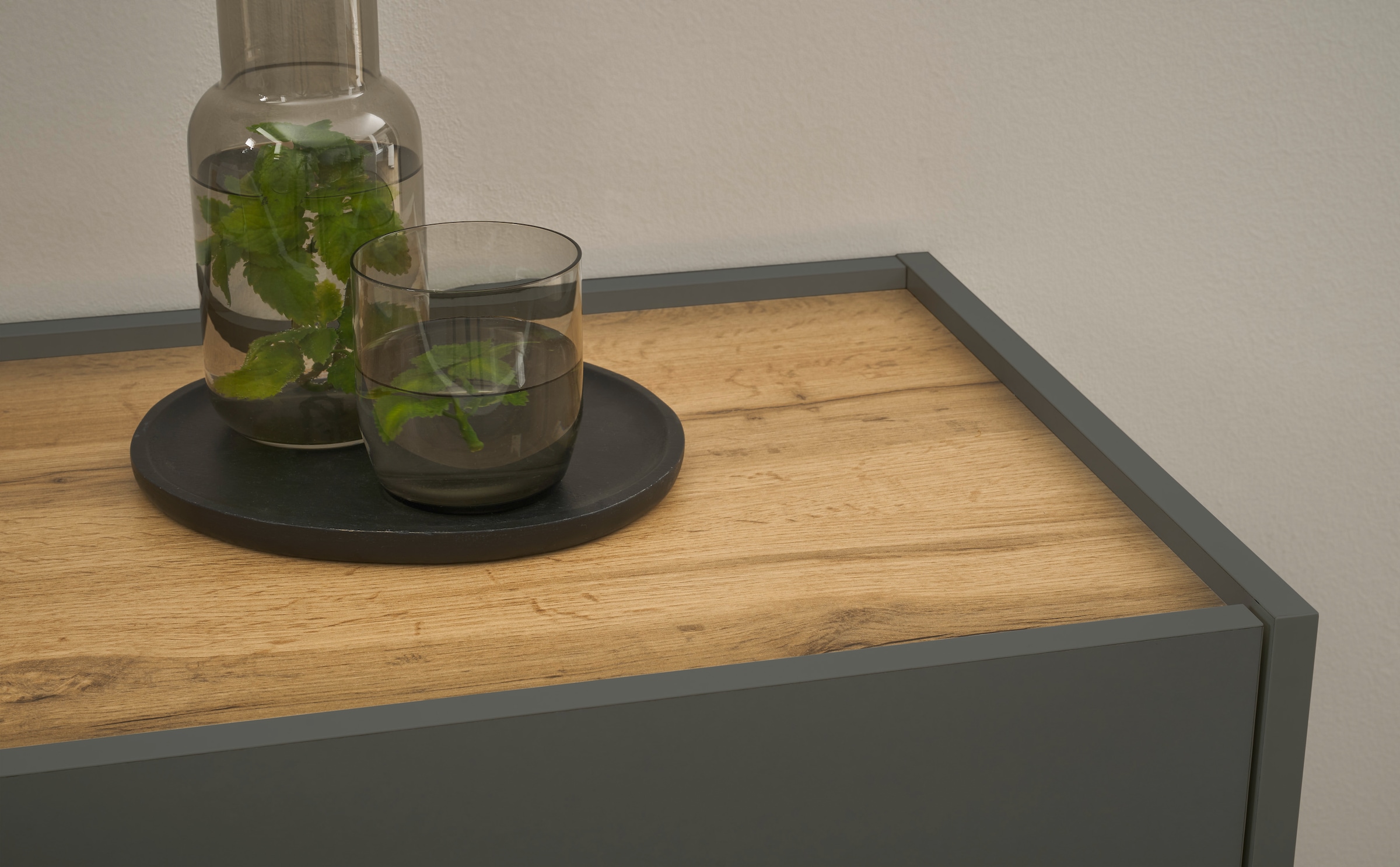 INOSIGN Büromöbel-Set »CITY/GiRON, modernes Design, Homeoff., Büro in zwei Farben/Wotan Eiche«, (Set, 3 tlg.), enthält Unterschrank, Kommode, Schreibtisch, wohnliches Home Office