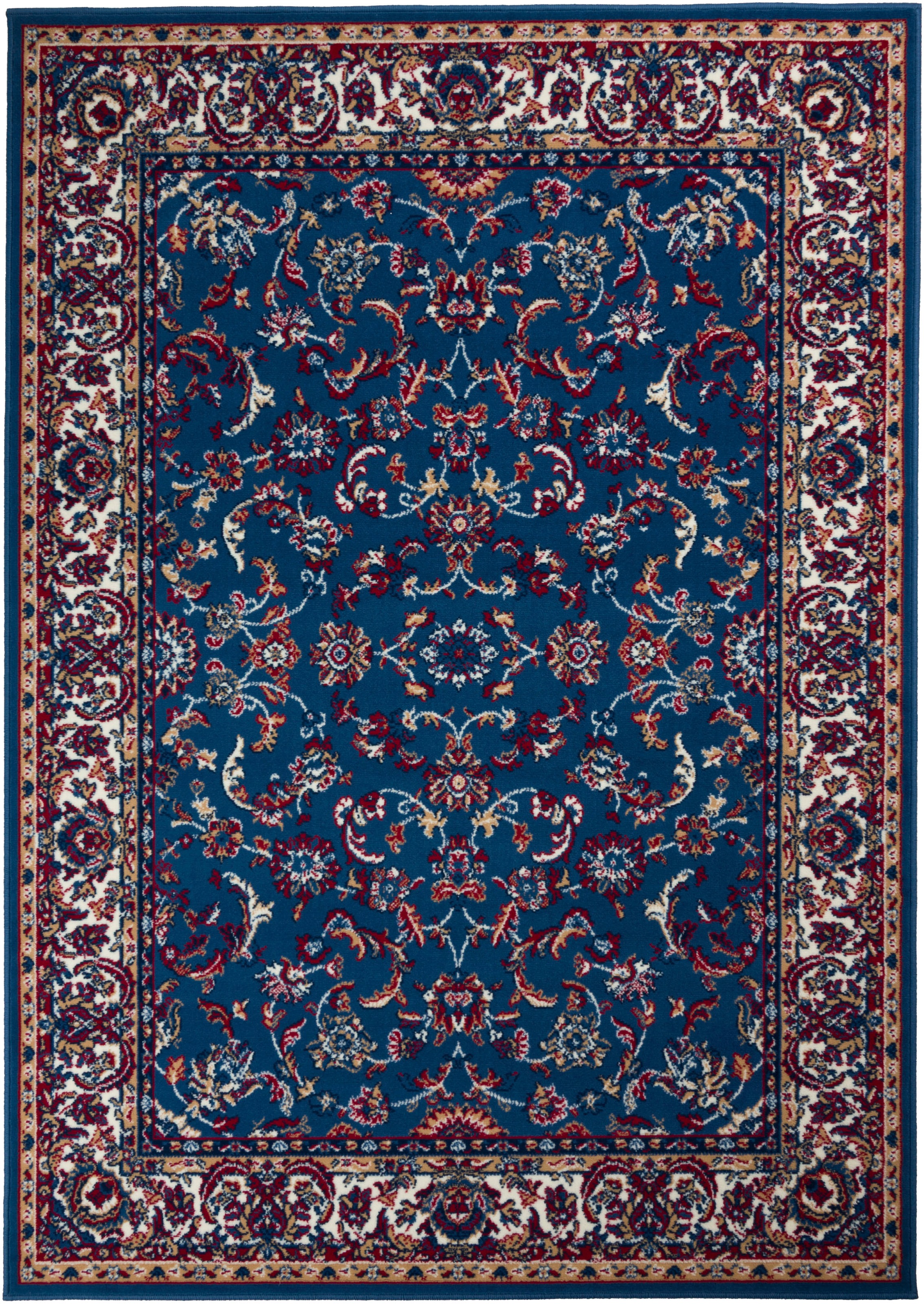 OTTO home Teppich »Ezzo, mit Bordüre, Made in Belgium«, rechteckig, 7 mm Höhe, Orient-Optik, mit Bordüre, Teppich, Kurzflor, Weich, Wohnzimmer