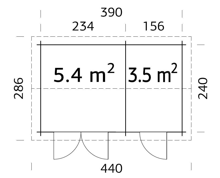 Palmako Gerätehaus »Jari«, transparent