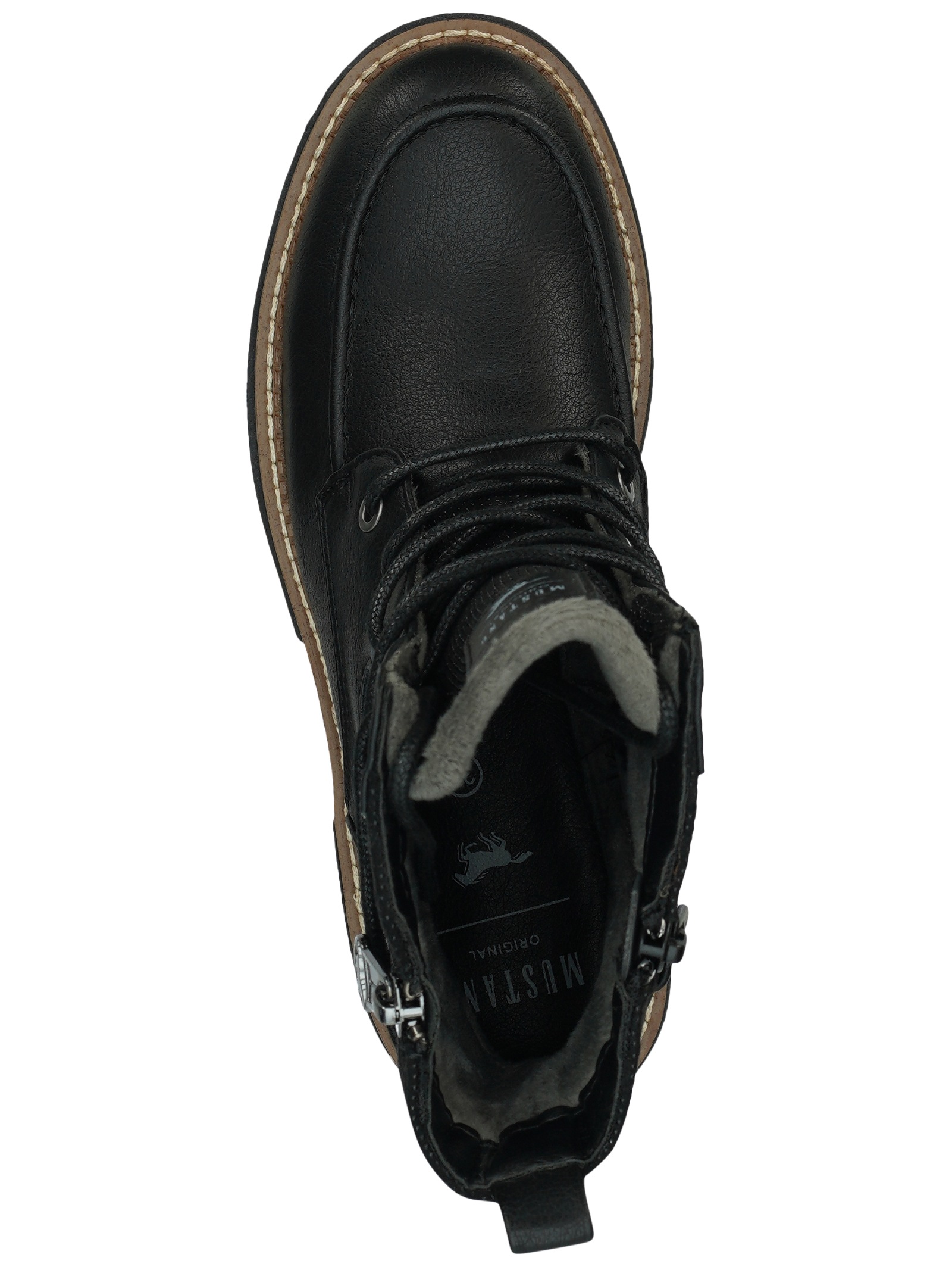 Mustang Shoes Schnürstiefelette »Mustang Shoes Stiefelette Lederimitat«