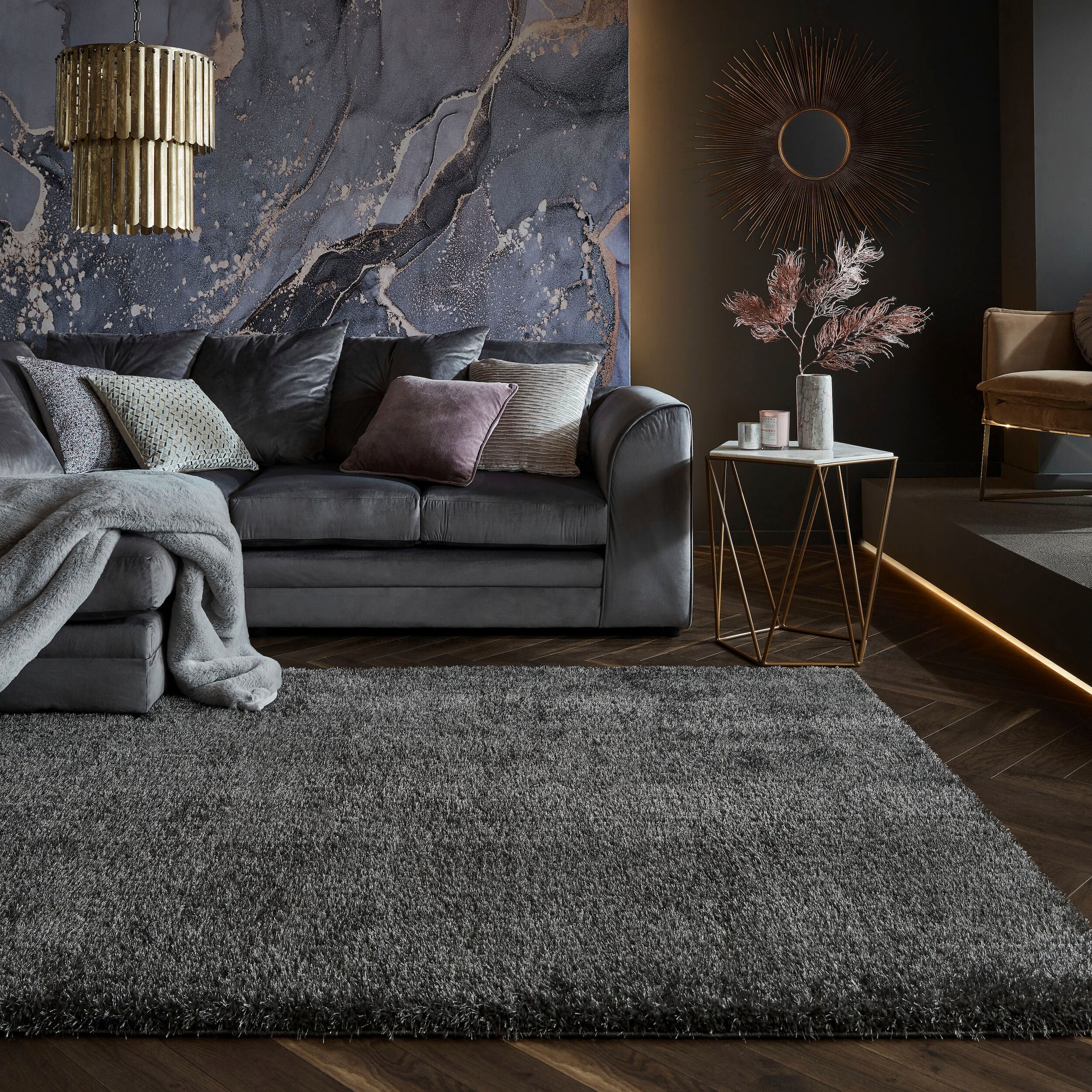 FLAIR RUGS Hochflor-Teppich "Velvet" rechteckig 40 Höhe günstig online kaufen