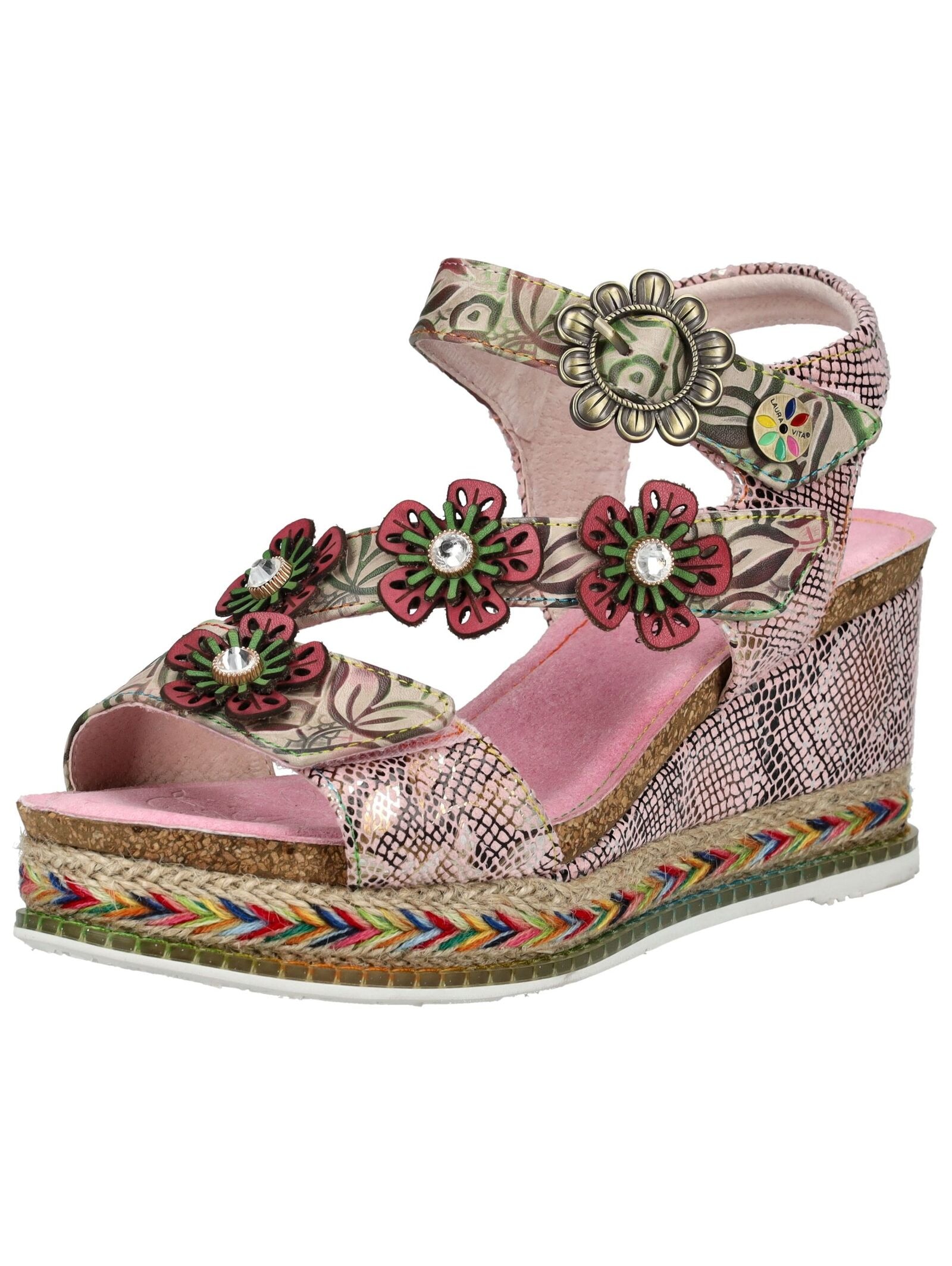 LAURA VITA Keilsandalette "LAURA VITA Sandalen Leder/Synthetik" günstig online kaufen