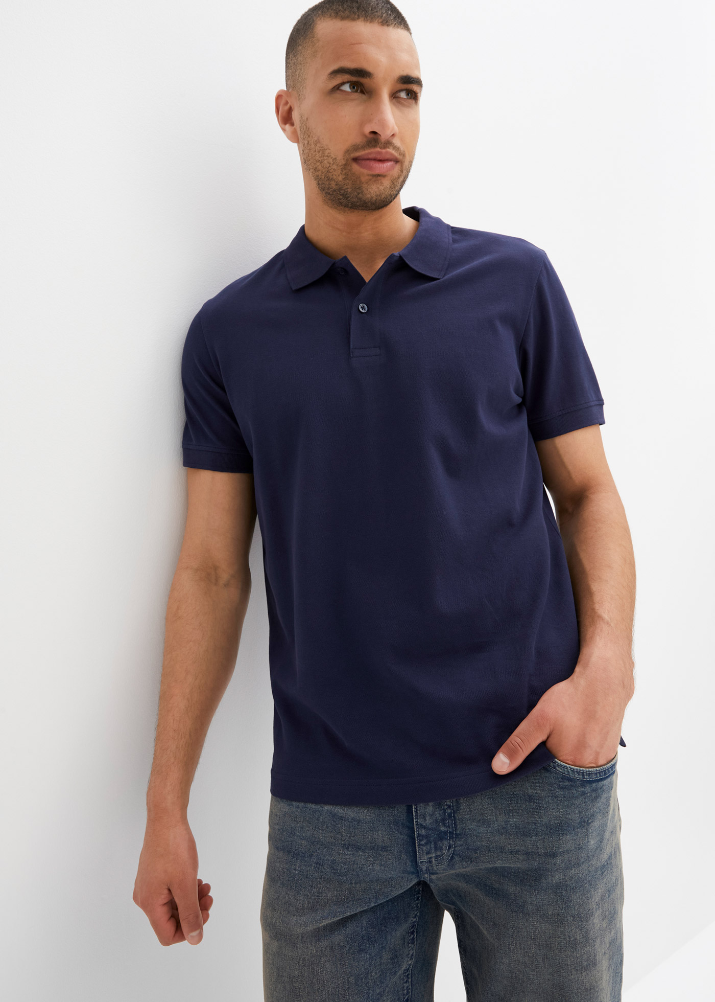 bonprix "Piqué-Poloshirt aus reiner Baumwolle" 1 Regular Fit, Kurzarm, aus hautfreundlicher Baumwolle
