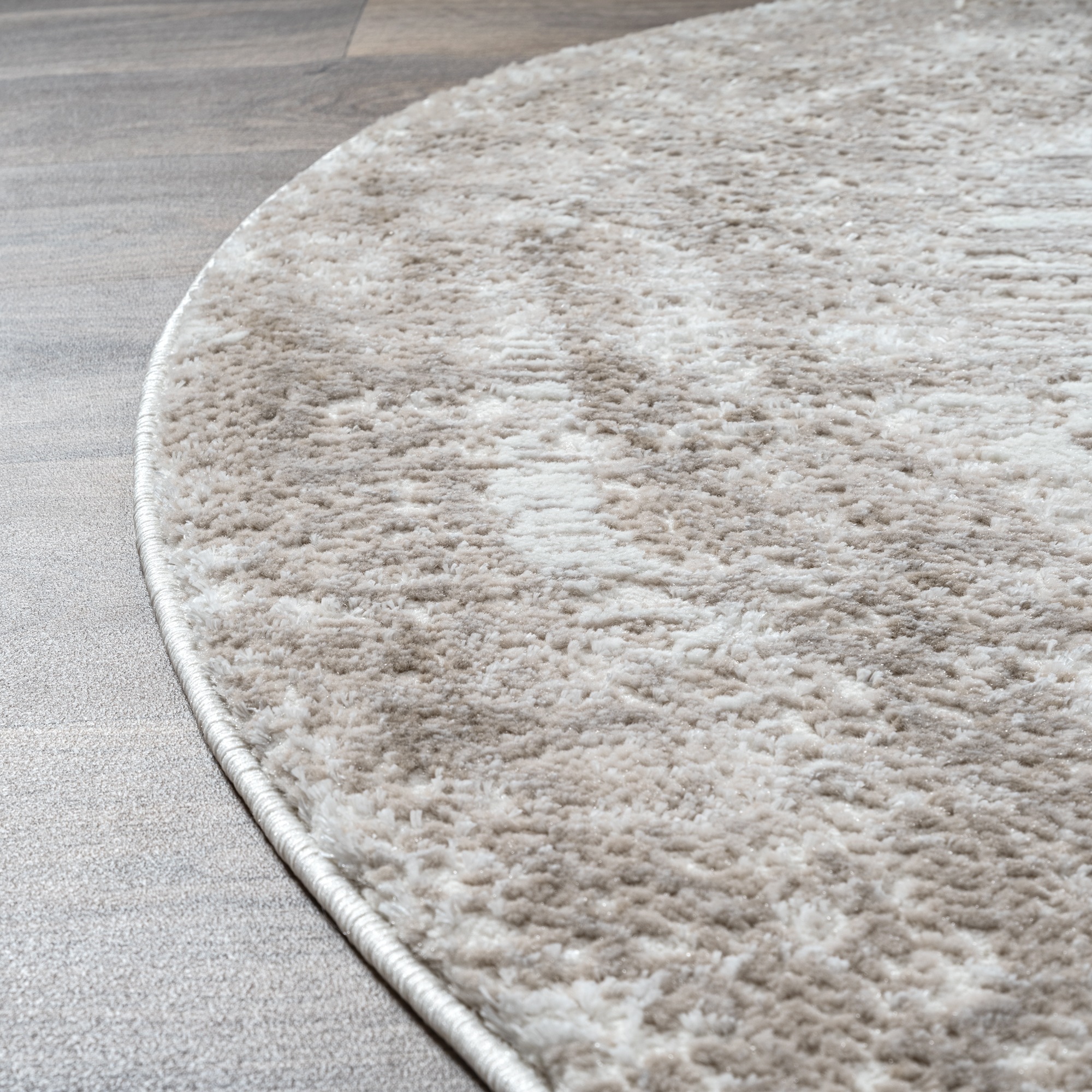 Sanat Teppich »Harmony 3215 , auch als Läufer« rund 12 mm Höhe weicher Kurzflorteppich, meliert, Wohnzimmer, Schlafzimmer