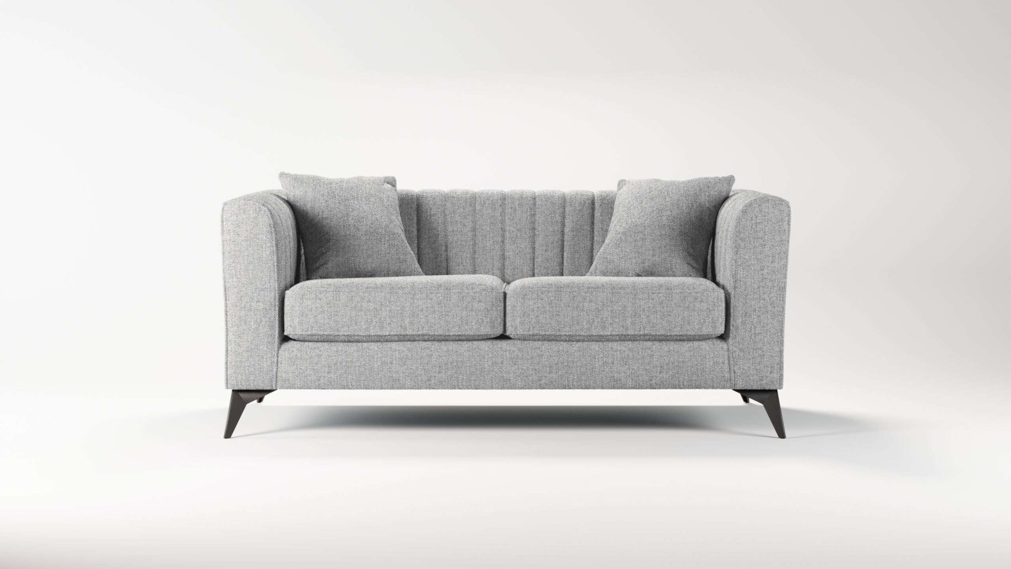 Places of Style 2-Sitzer »MATTHEW elegantes Designsofa, Maße B/T/H: 170/86/74 cm«, Steppung im Rücken, lose Sitzkissen, incl. Zierkissen