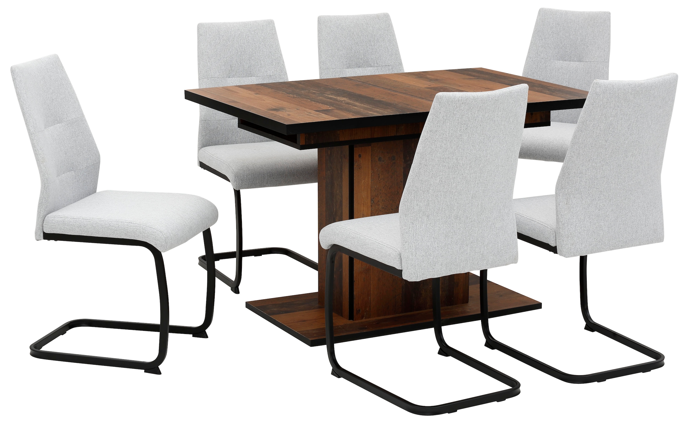 6 | waterfree kaufen / BAUR Tisch 120 Stühle), oder Webstoff 1 cm, Struktur »Ariana«, ausziehbar -160 (Set, Essgruppe 7 HELA Bezug tlg.,