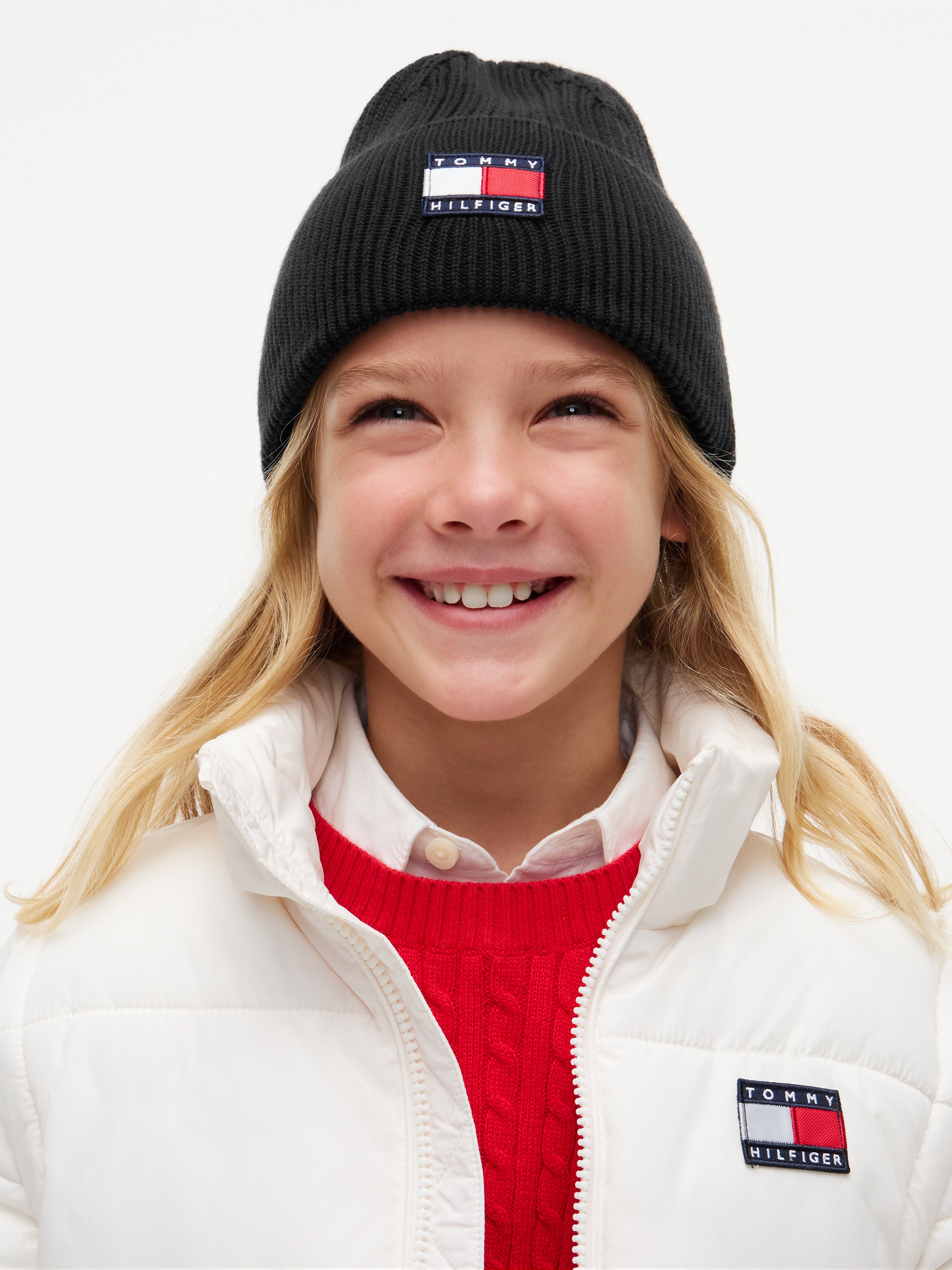 Tommy Hilfiger Beanie »HERITAGE FLAG BEANIE« Regular fit mit Markenlogo