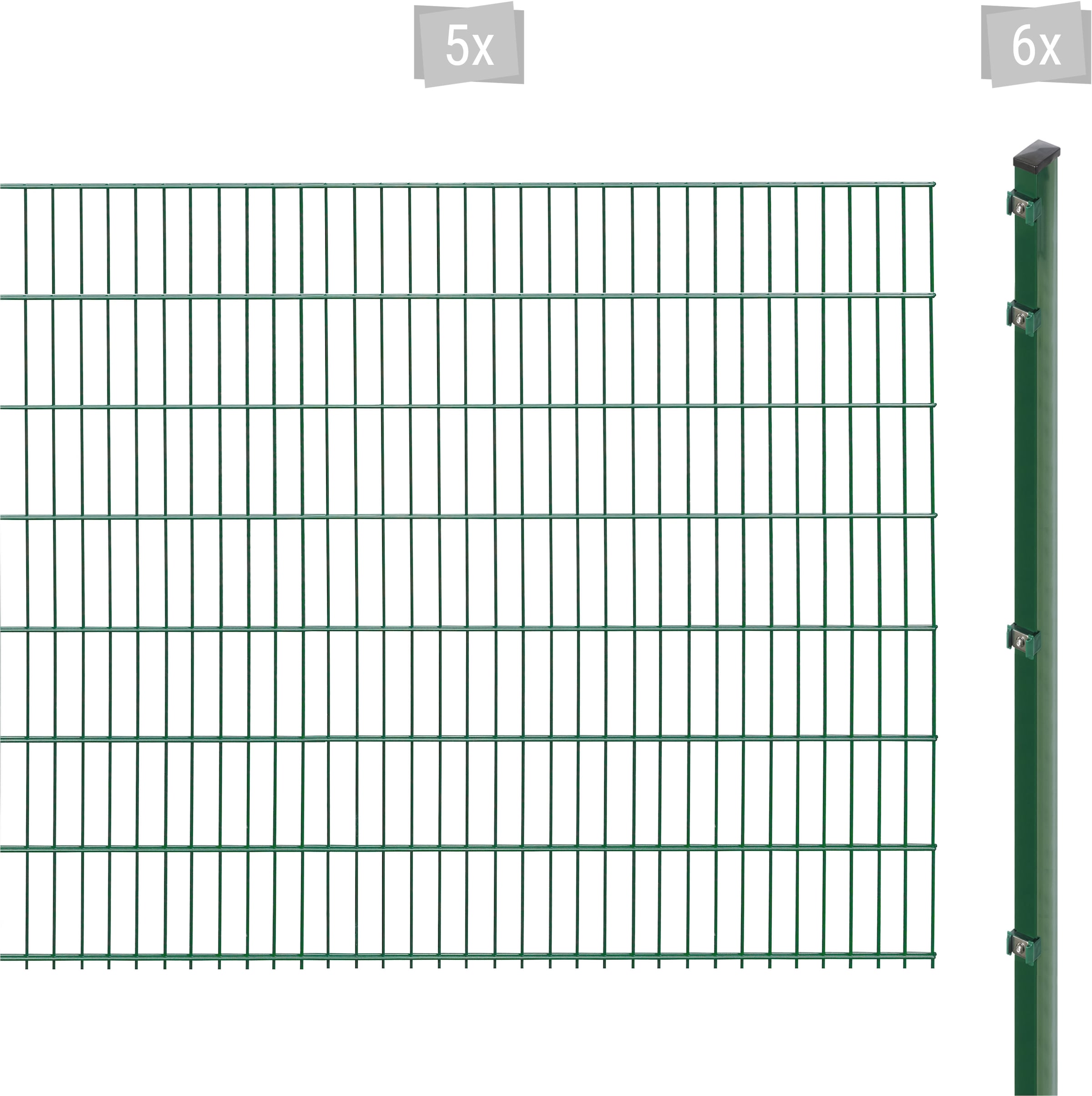 Arvotec Doppelstabmattenzaun »EXCLUSIVE 143 zum Einbetonieren«, Zaunhöhe 143 cm, Zaunlänge 2 - 60 m