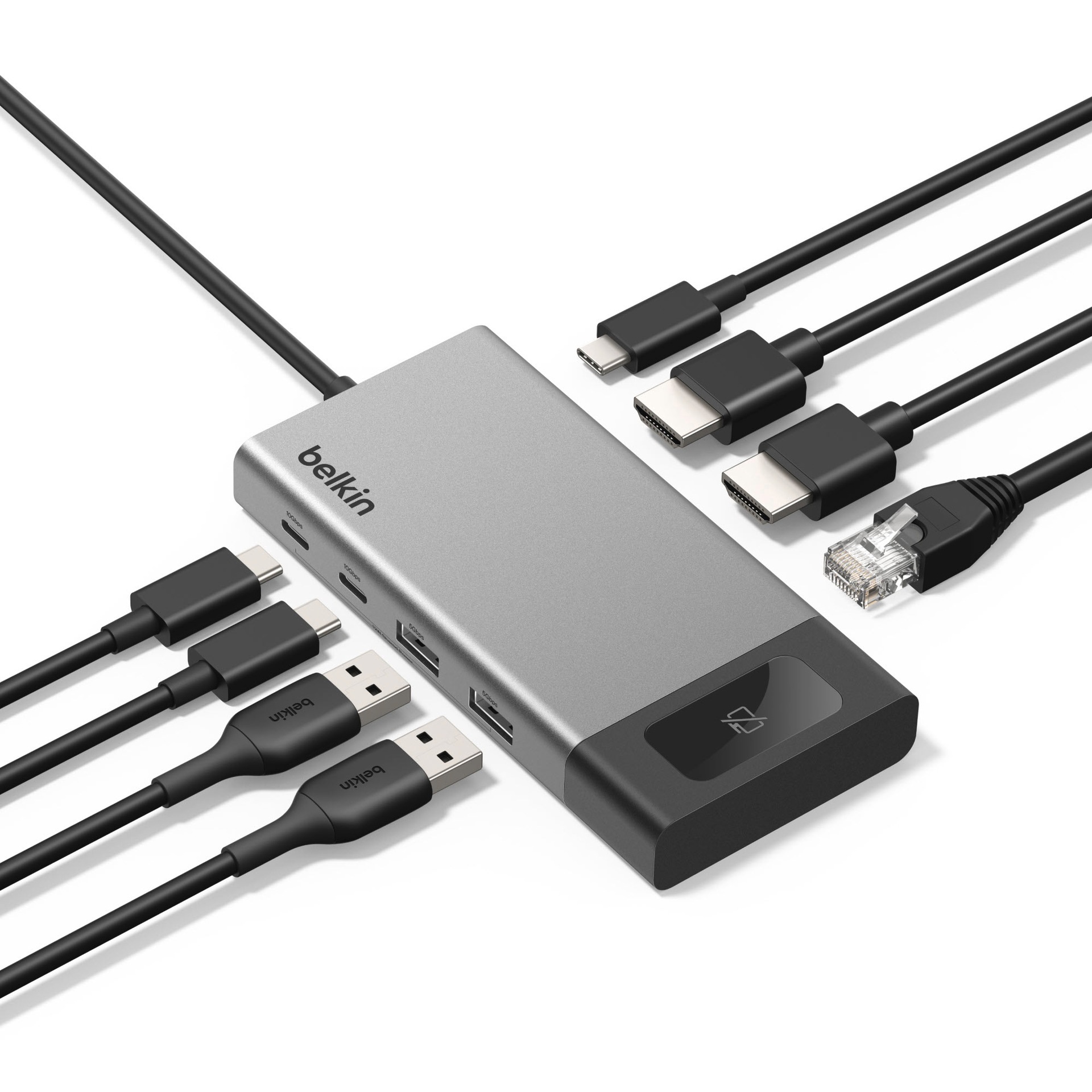 Belkin Laptop-Dockingstation »Connect 8-in-1 USB-C-Hub für zwei Bildschirme«