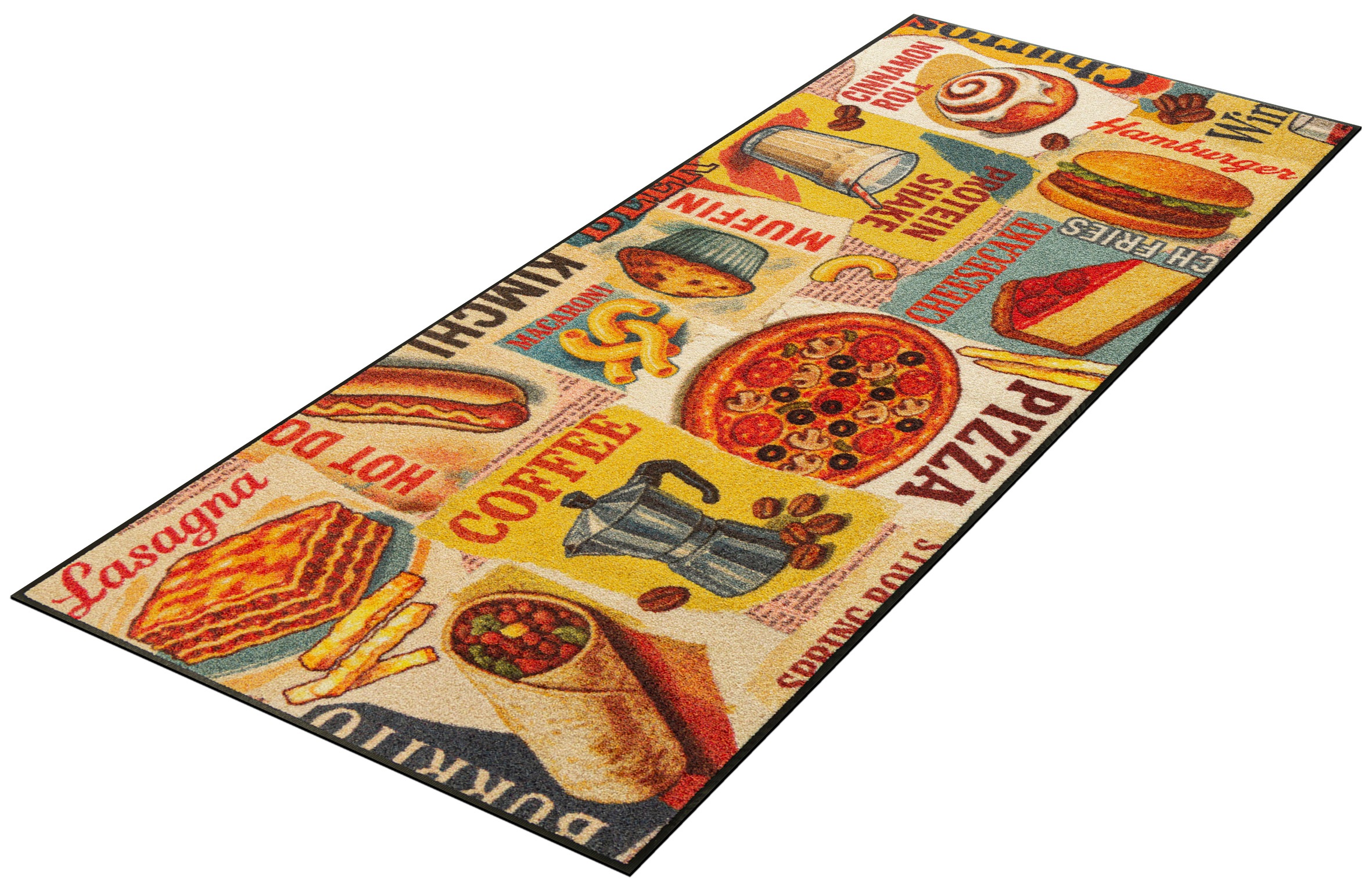 wash+dry by Kleen-Tex Läufer »Snack Attack« rechteckig 7 mm Höhe