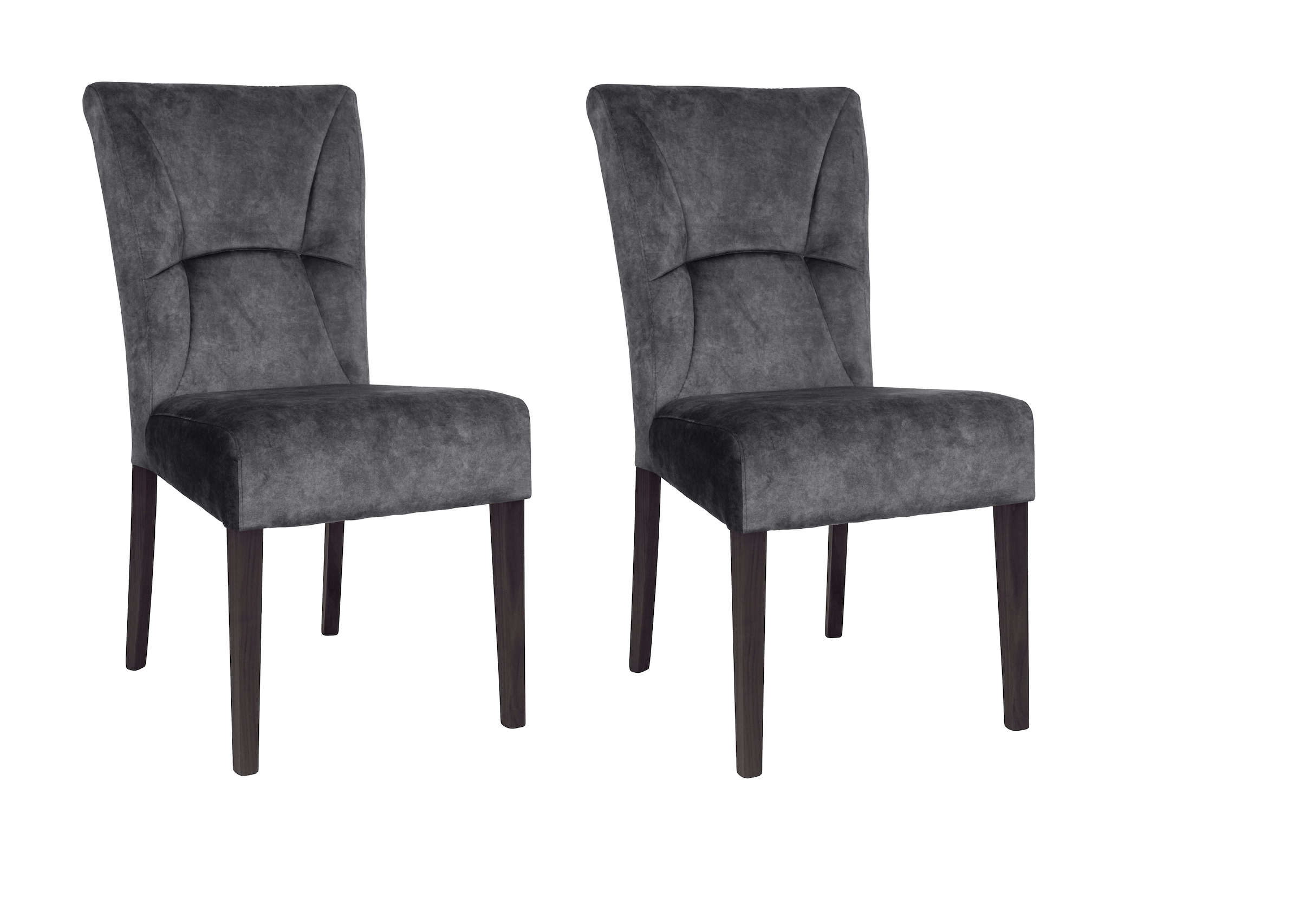 Home affaire 4-Fußstuhl "Henry" (Set) 2 Stk. Samtvelours Sitz und Rücken ge günstig online kaufen