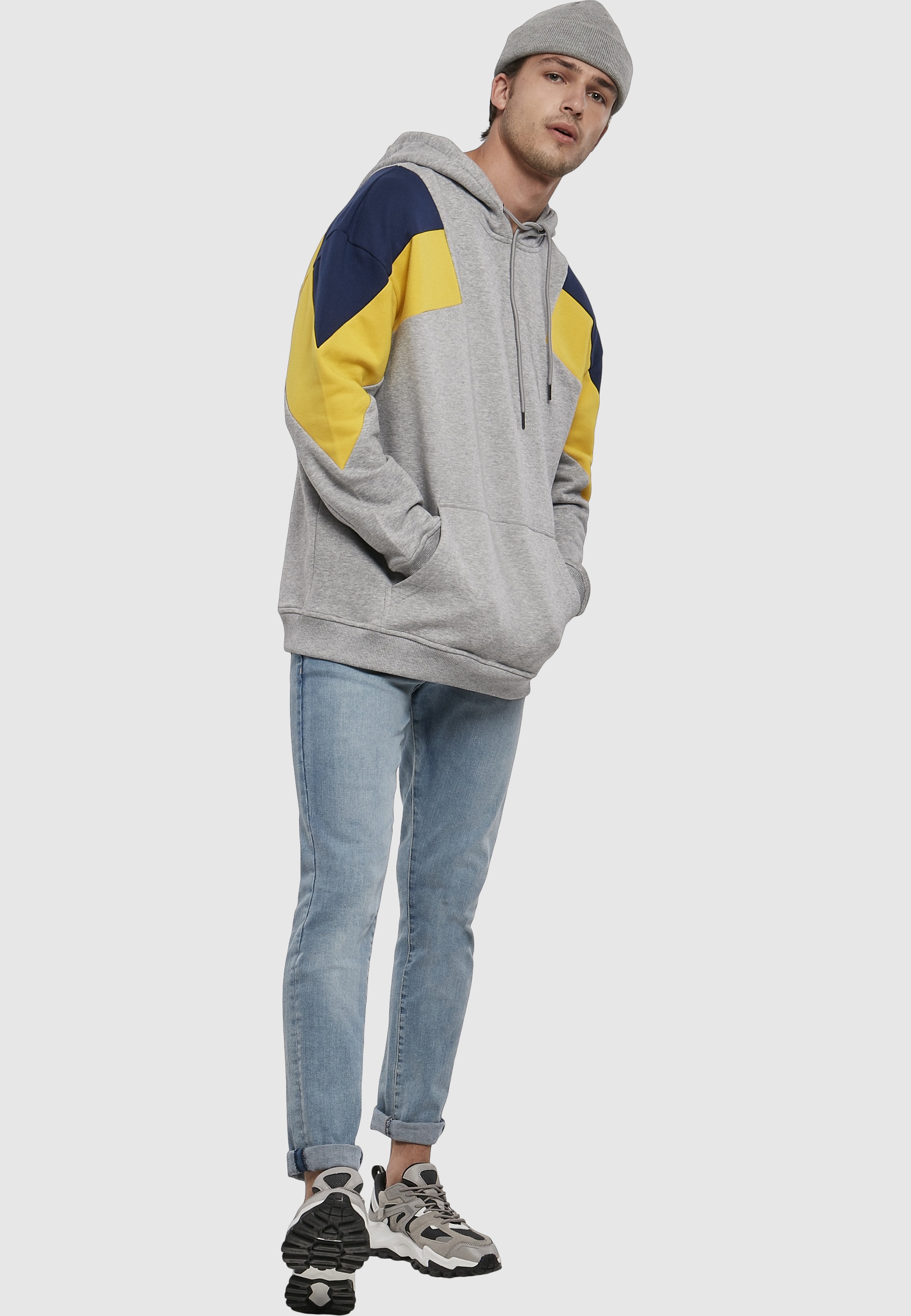 URBAN CLASSICS Sweatshirt »Urban Classics Herren Oversize 3-Tone Hoody«, 1 Stk.
